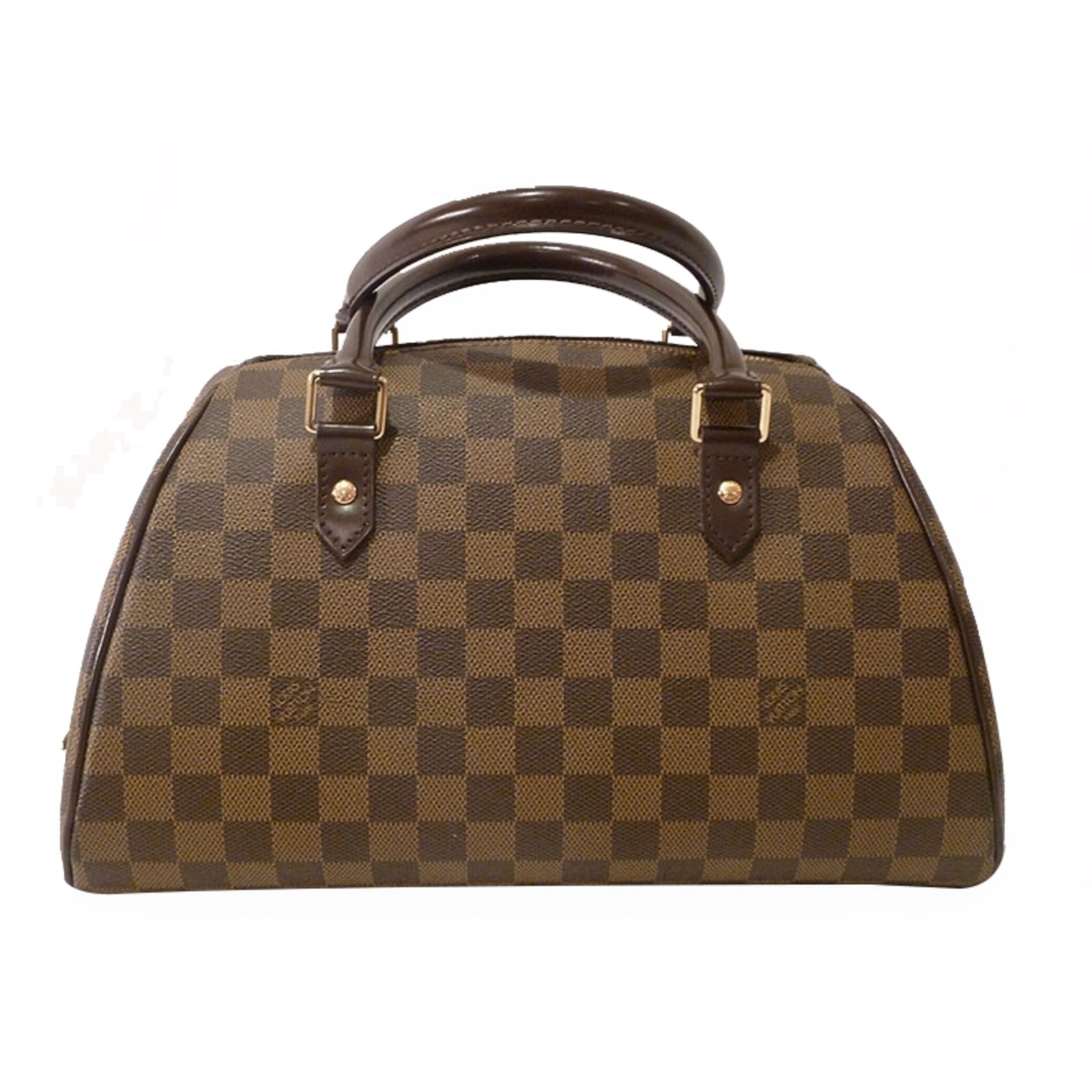 Louis Vuitton Damier Ebene Ribera MM Tote Bag Brown Leather ref.21610 -  Joli Closet