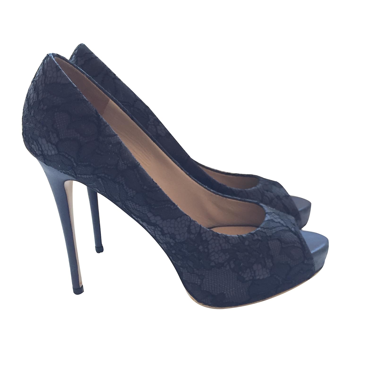 Valentino Heels Blue Leather ref.22885 Joli Closet