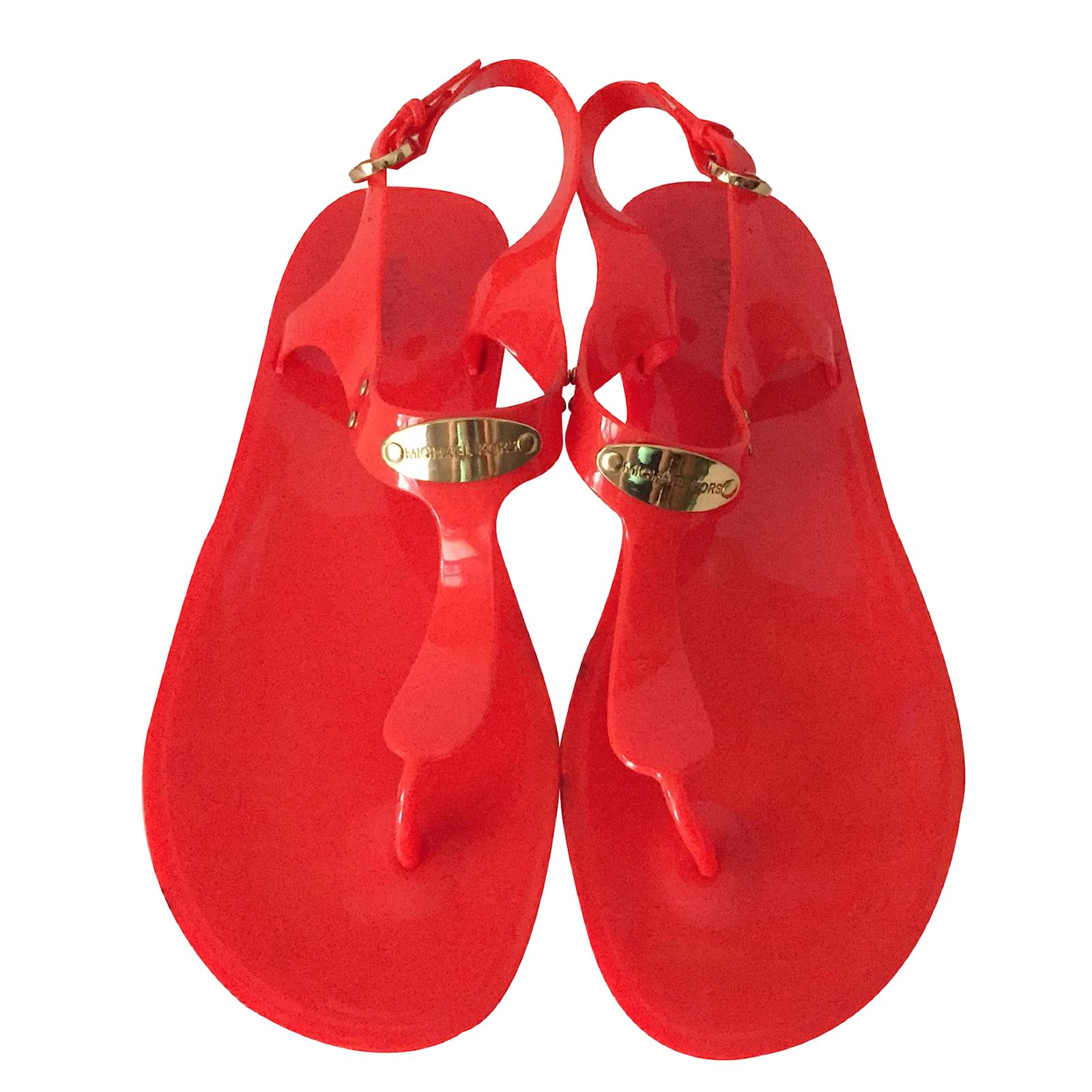 Michael Kors Sandalias Naranja Plástico ref.23153 - Joli Closet
