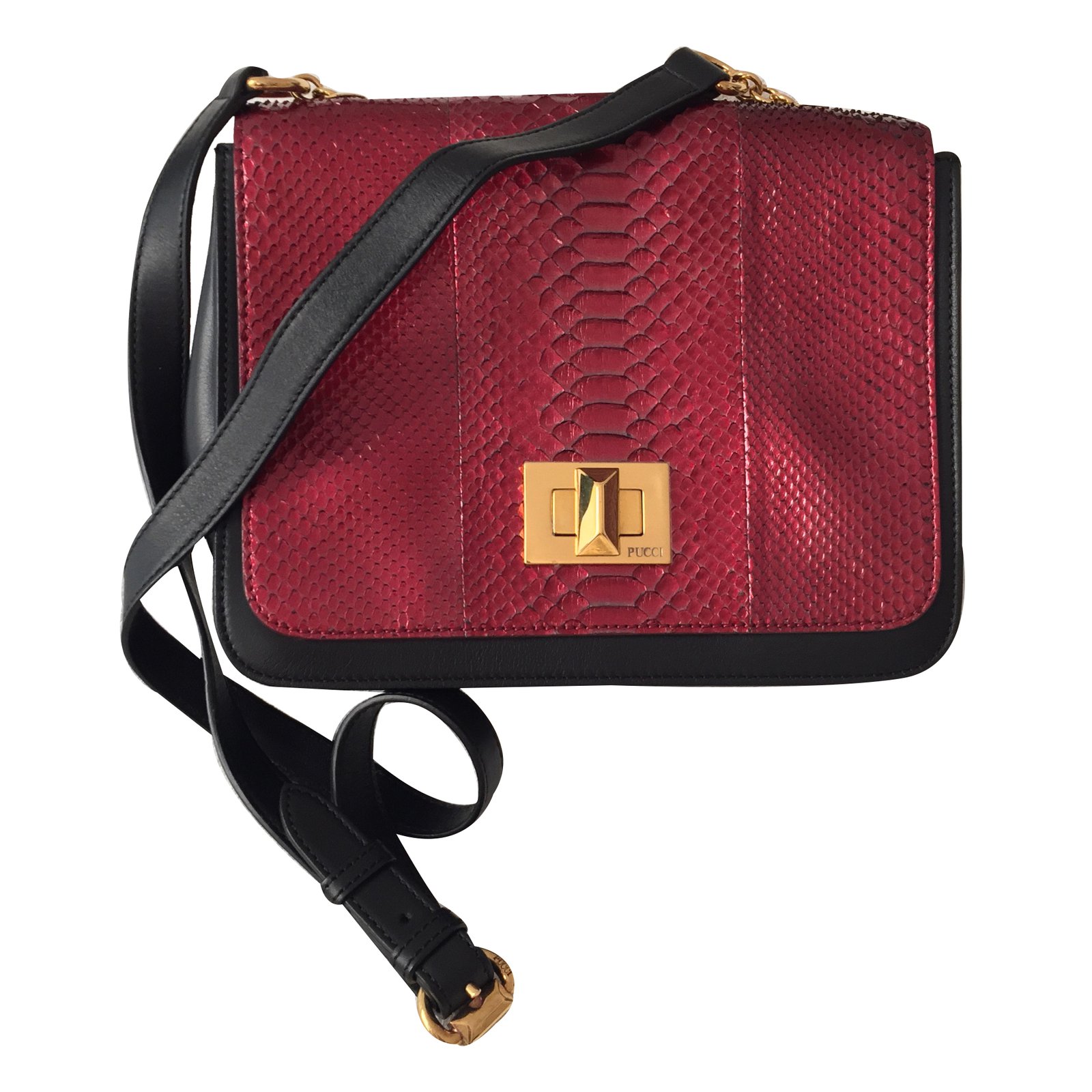 Emilio Pucci Marquise bag Black Exotic leather ref.23345 - Joli Closet