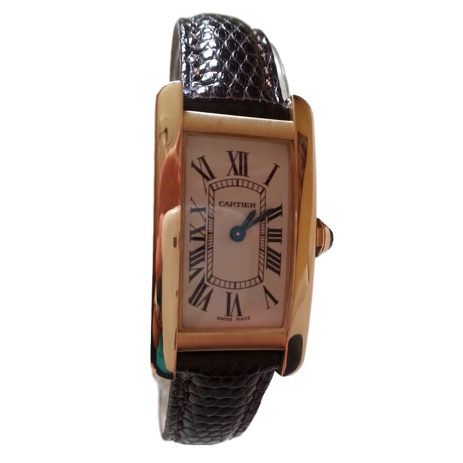 cartier american tank gold