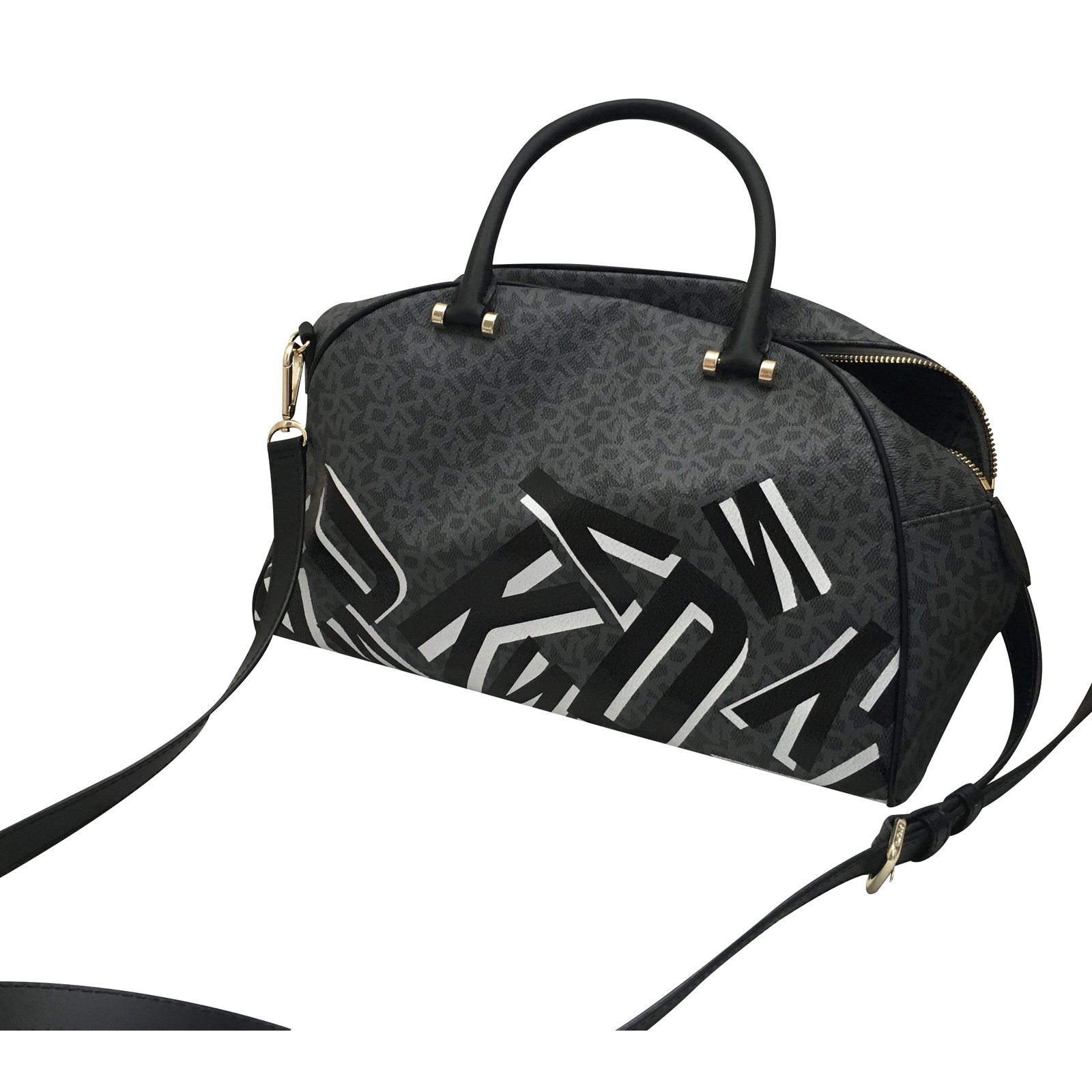Dkny Leather Handbag Grey ref.23415 - Joli Closet