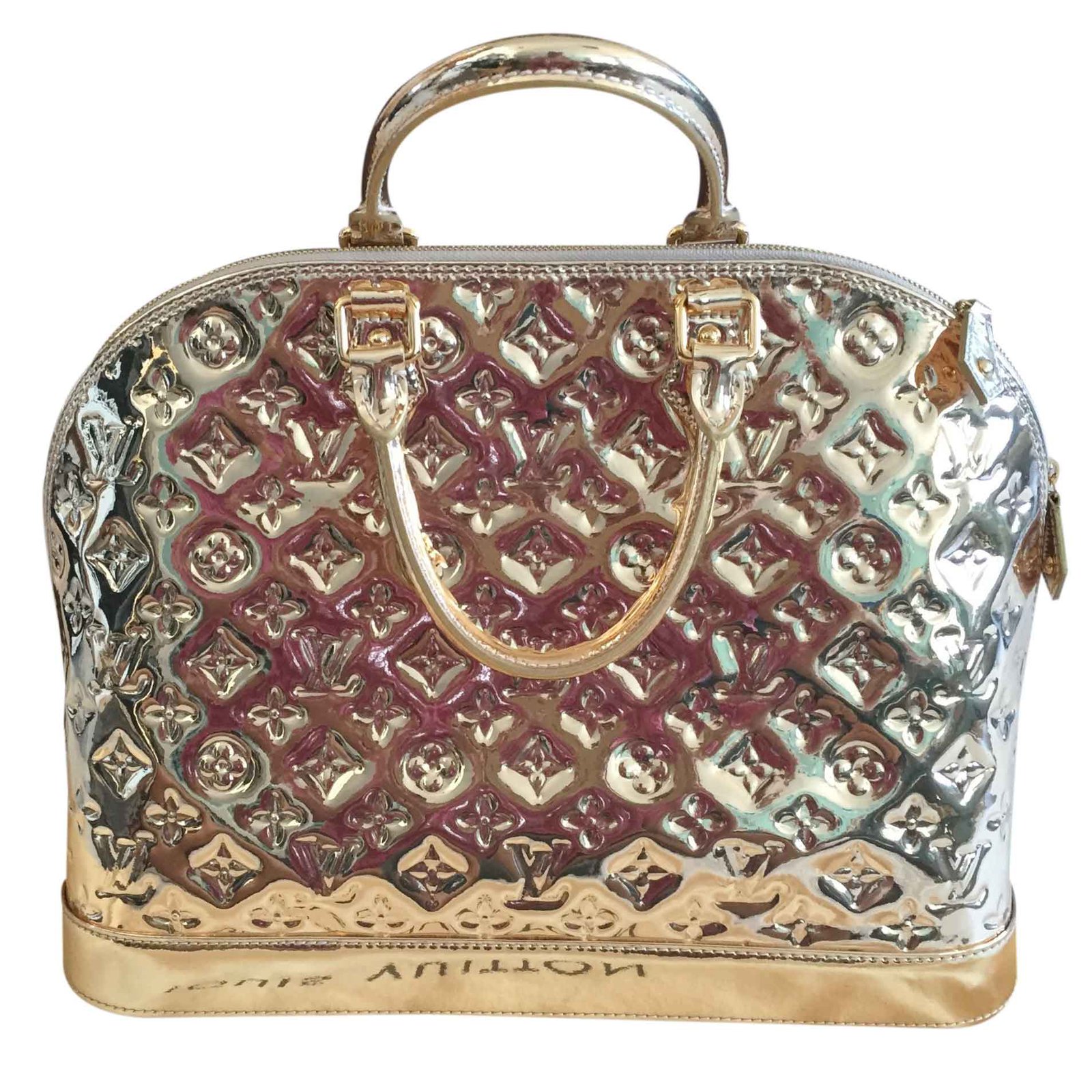 Louis Vuitton Gold Mirror Alma GM - Gold Handle Bags, Handbags - LOU25924