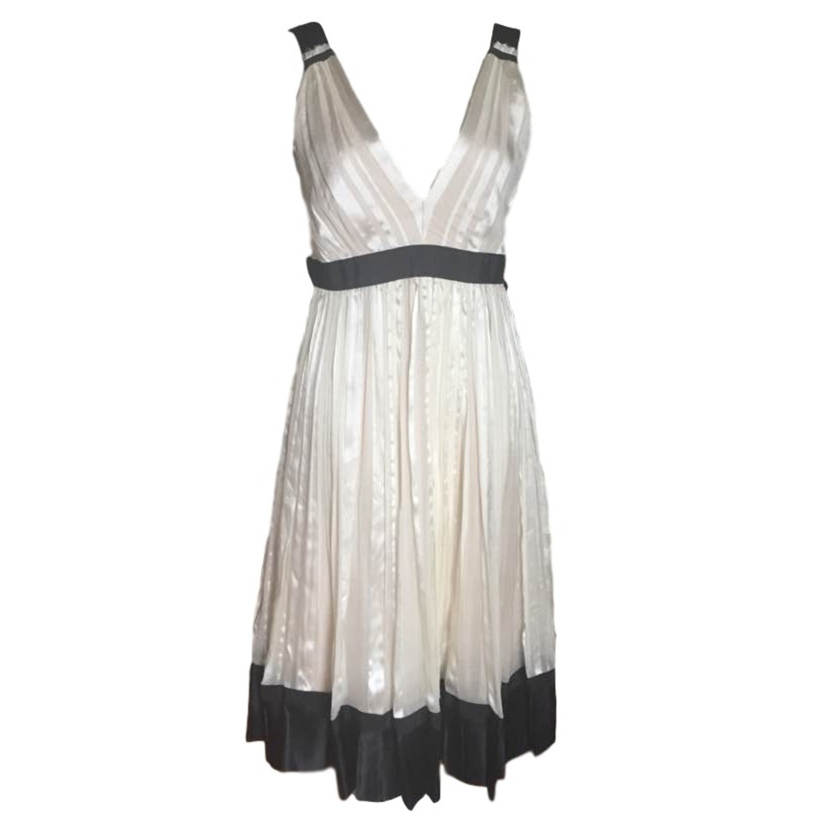 zara white silk dress