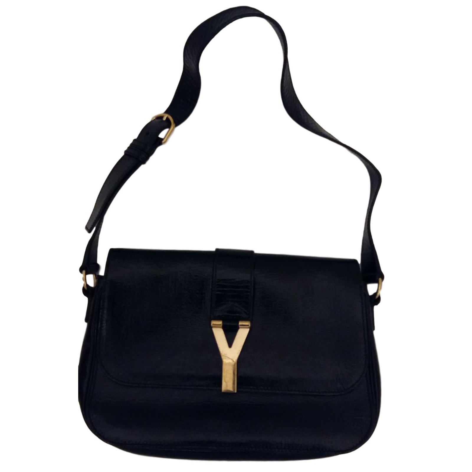 Yves Saint Laurent CHYC Flap Bag Black Patent leather ref.23947