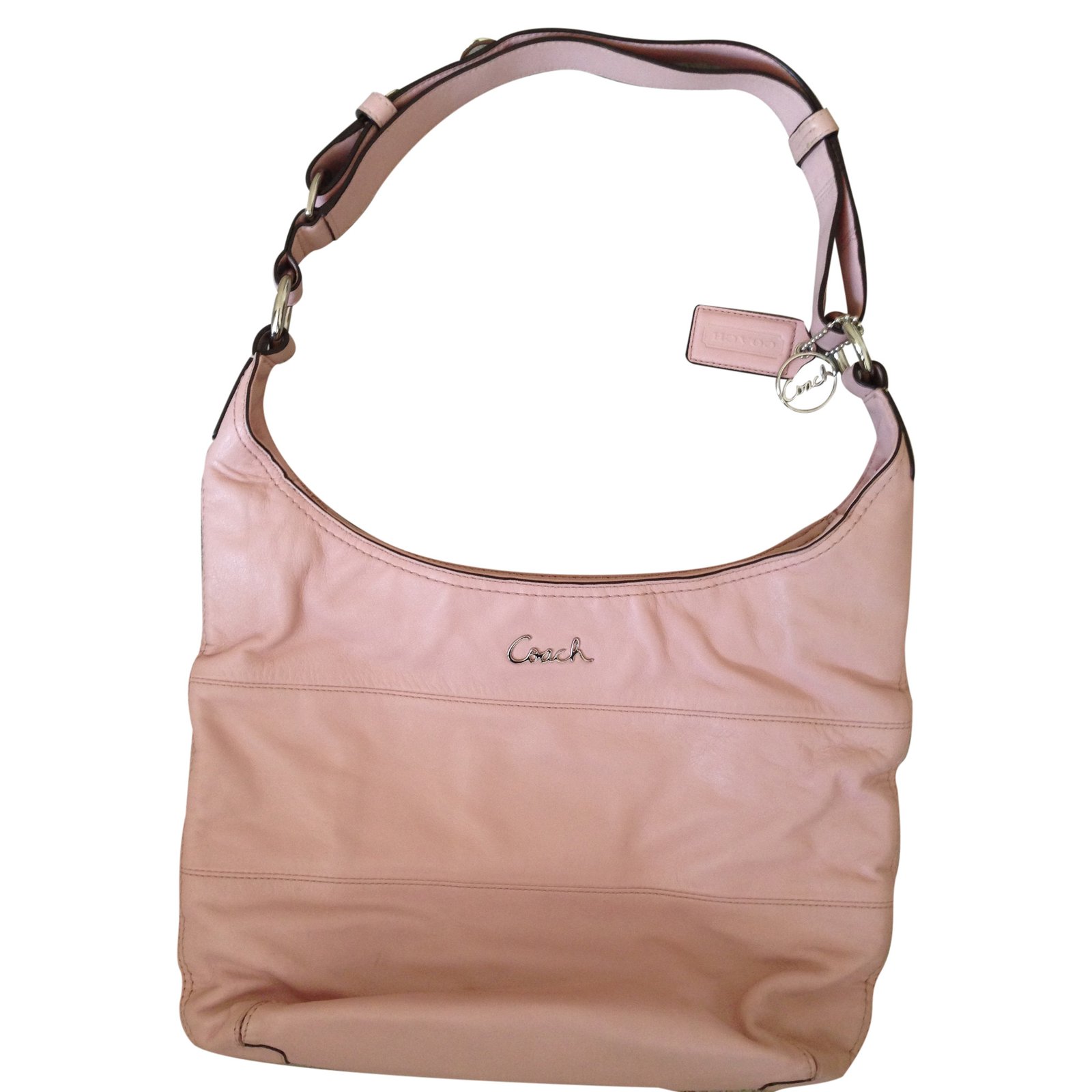 Hot pink lining coach purse
