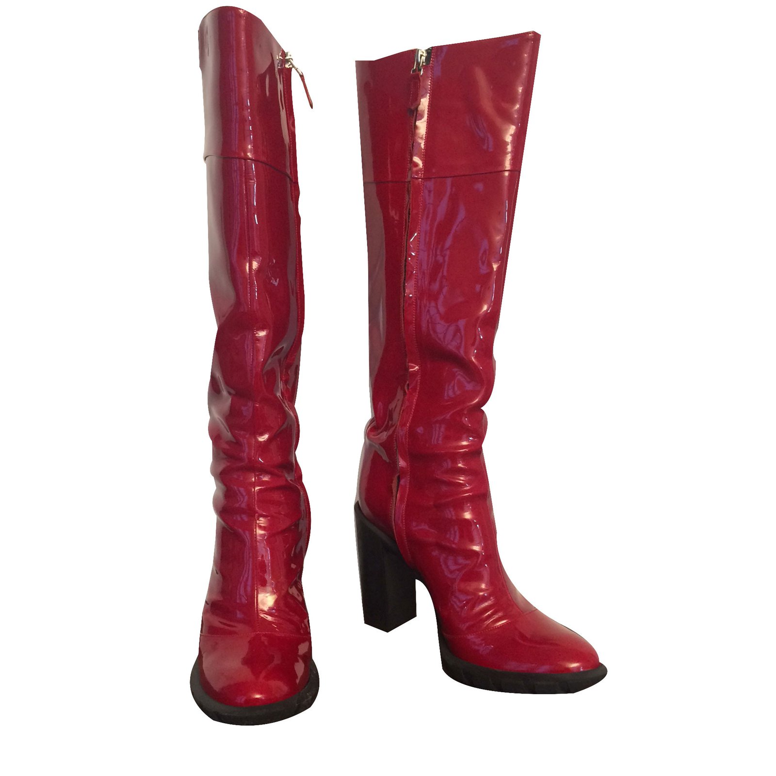 Nando Muzi Boots Red Patent leather ref.25196 - Joli Closet