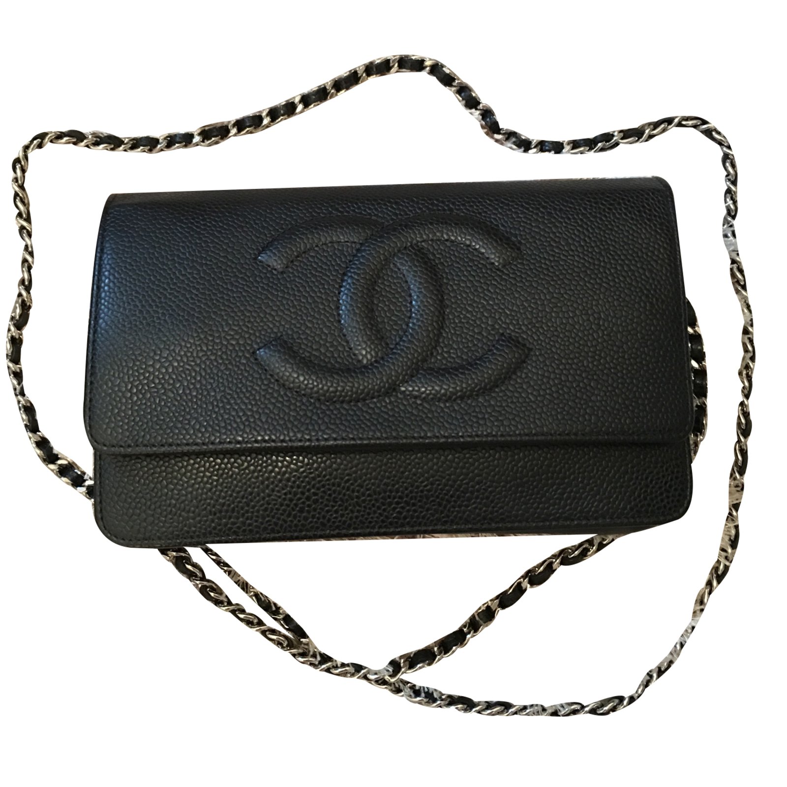Authentic Second Hand Chanel Timeless Caviar CC Wallet On Chain  PSS71800016  THE FIFTH COLLECTION