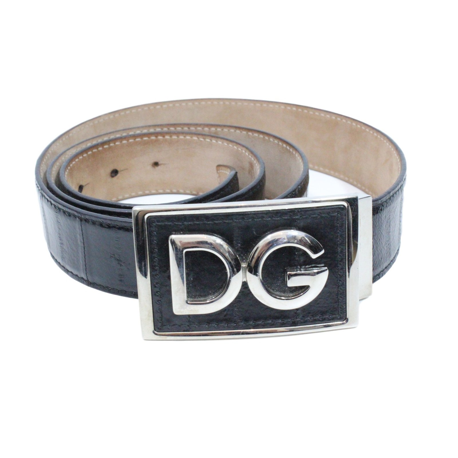 dolce & gabbana men's leather belt