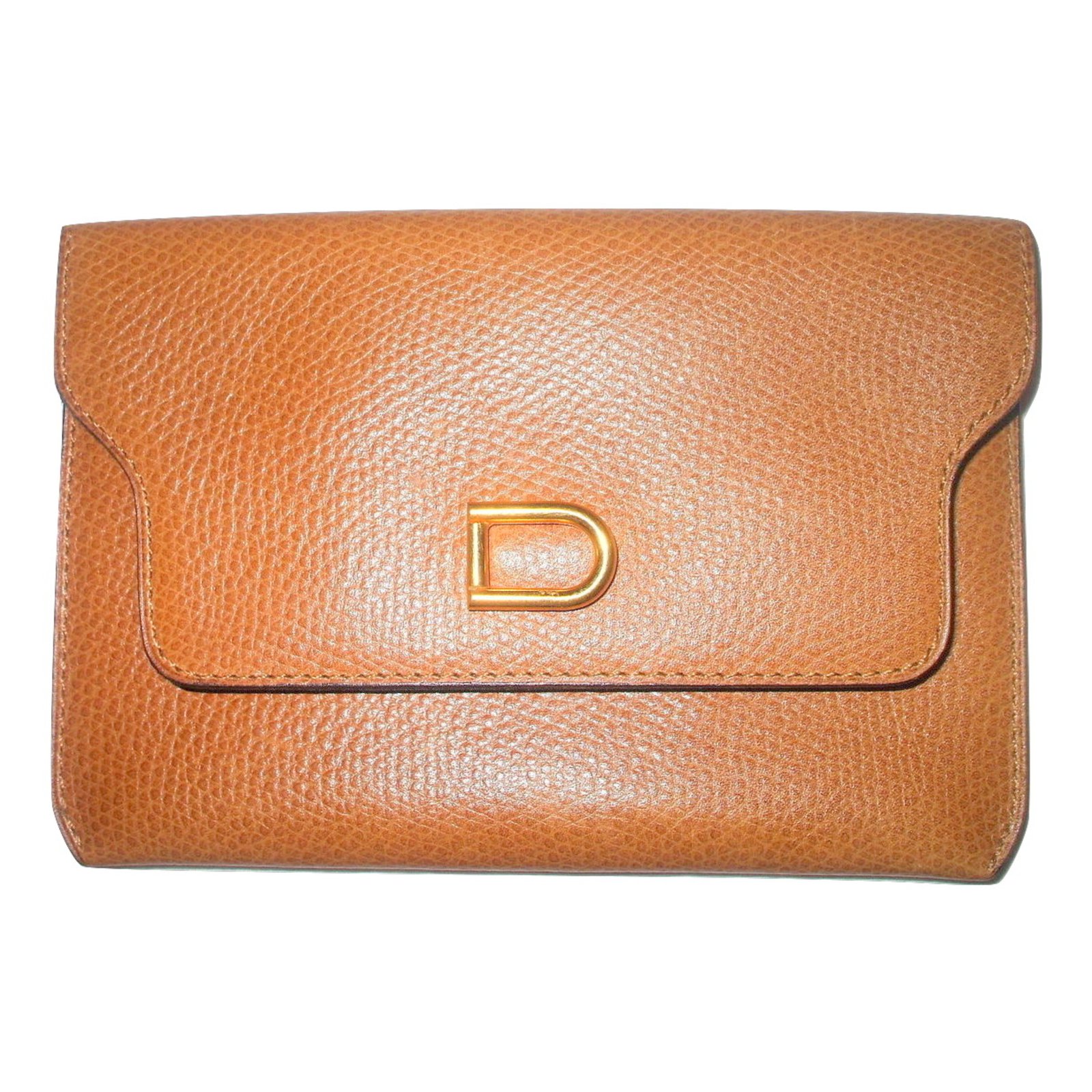 Delvaux Brown Leather Card Holder Wallet Delvaux