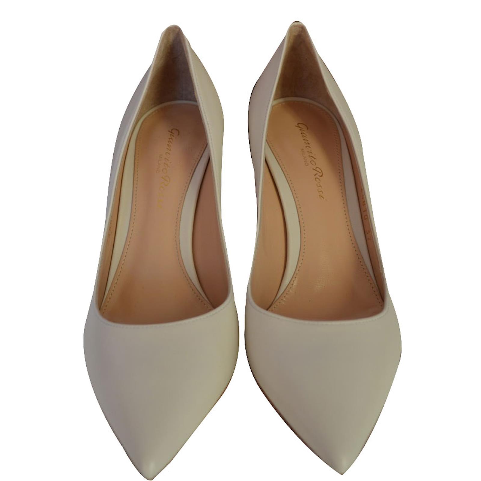 gianvito rossi white heels