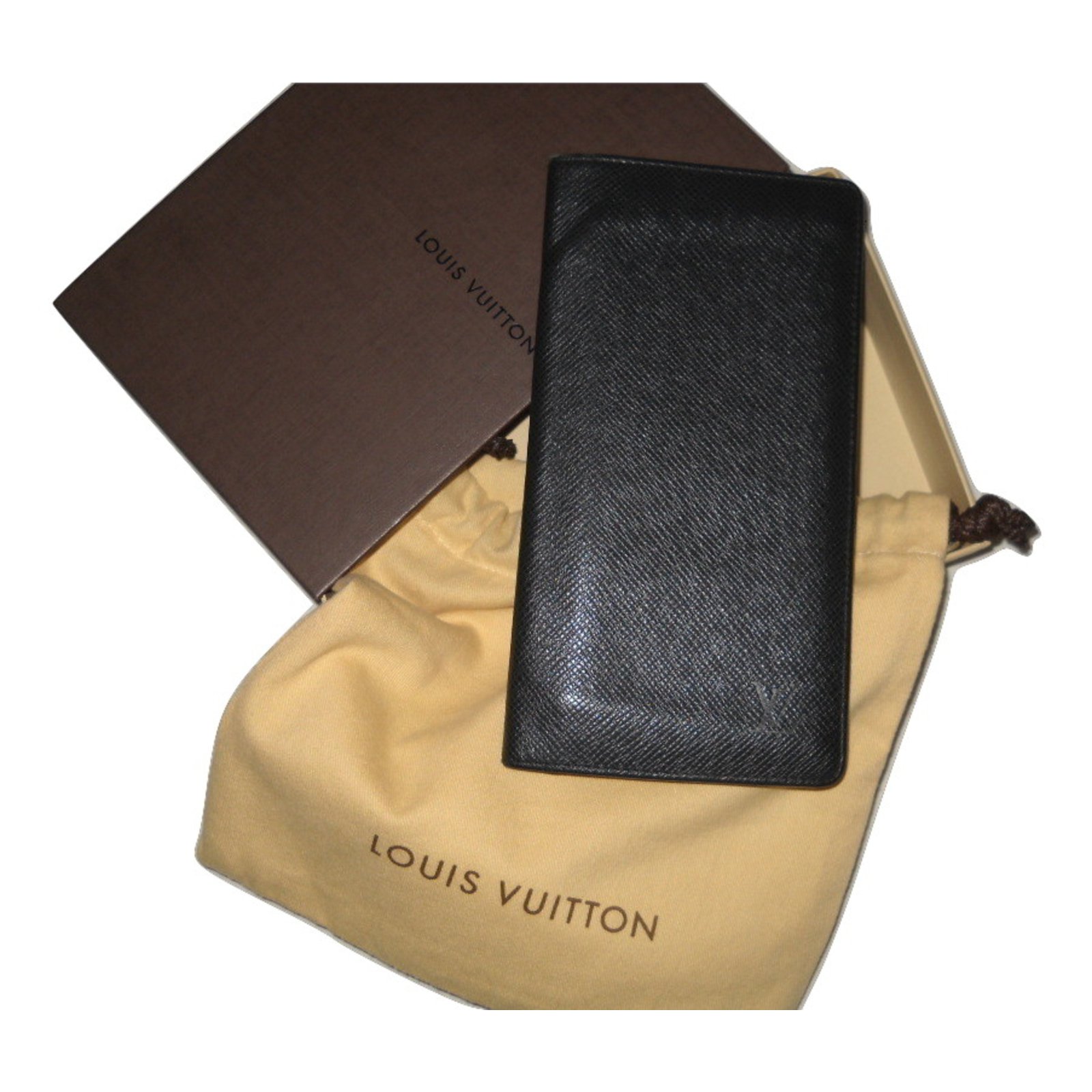 Louis Vuitton 2010 Taiga Leather Bifold Wallet - Black Wallets
