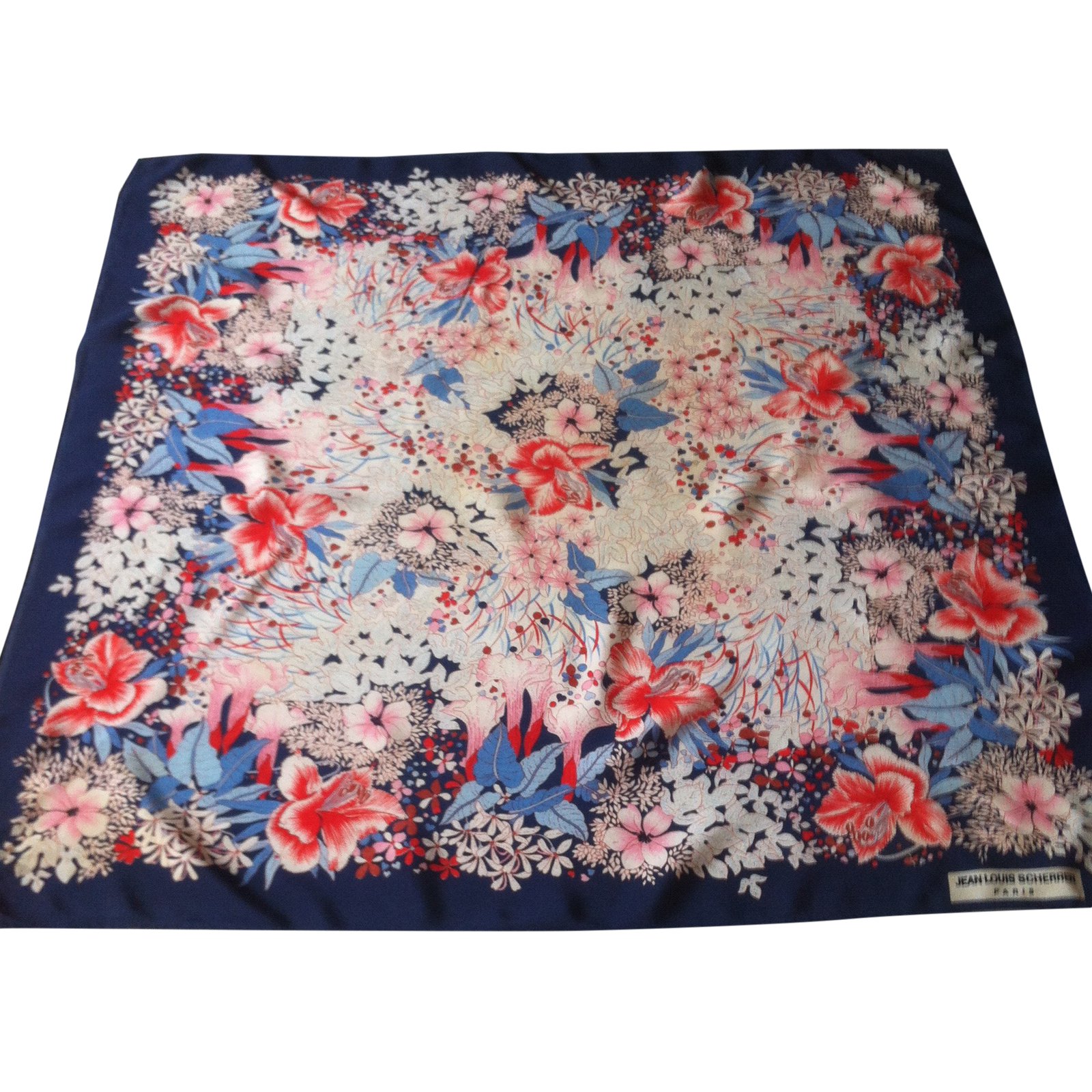 Jean Louis Scherrer paris silk scarf vintage scarves gift k size 34 inches
