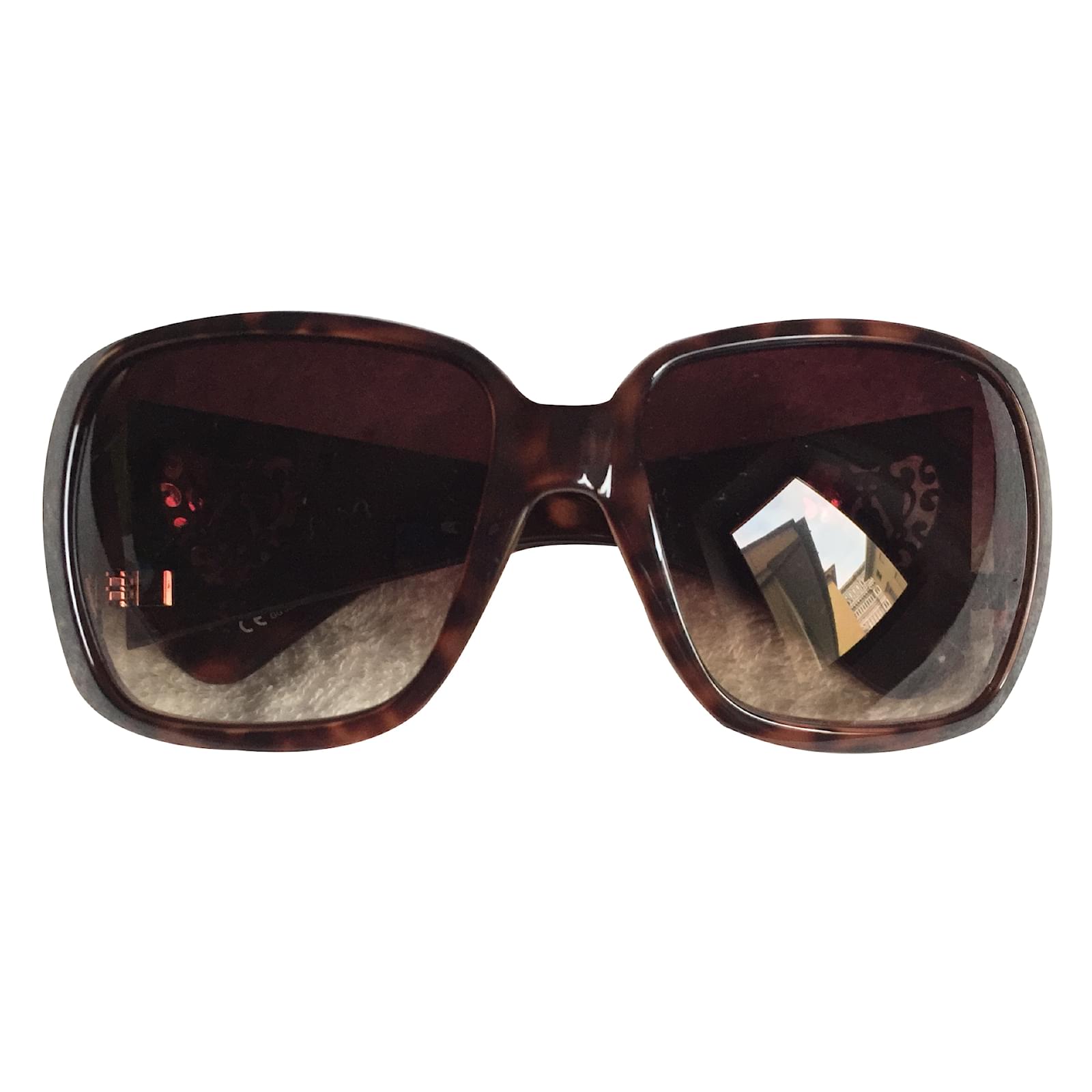 Gucci Occhiali da sole cuore marrone Plastica Joli Closet