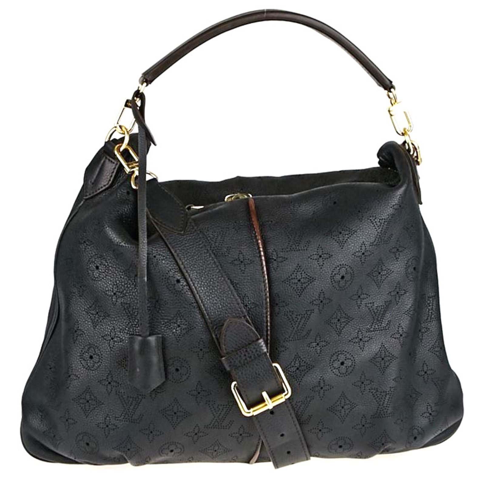 Louis Vuitton Selene Mahina black MM Leather ref.28145 - Joli Closet