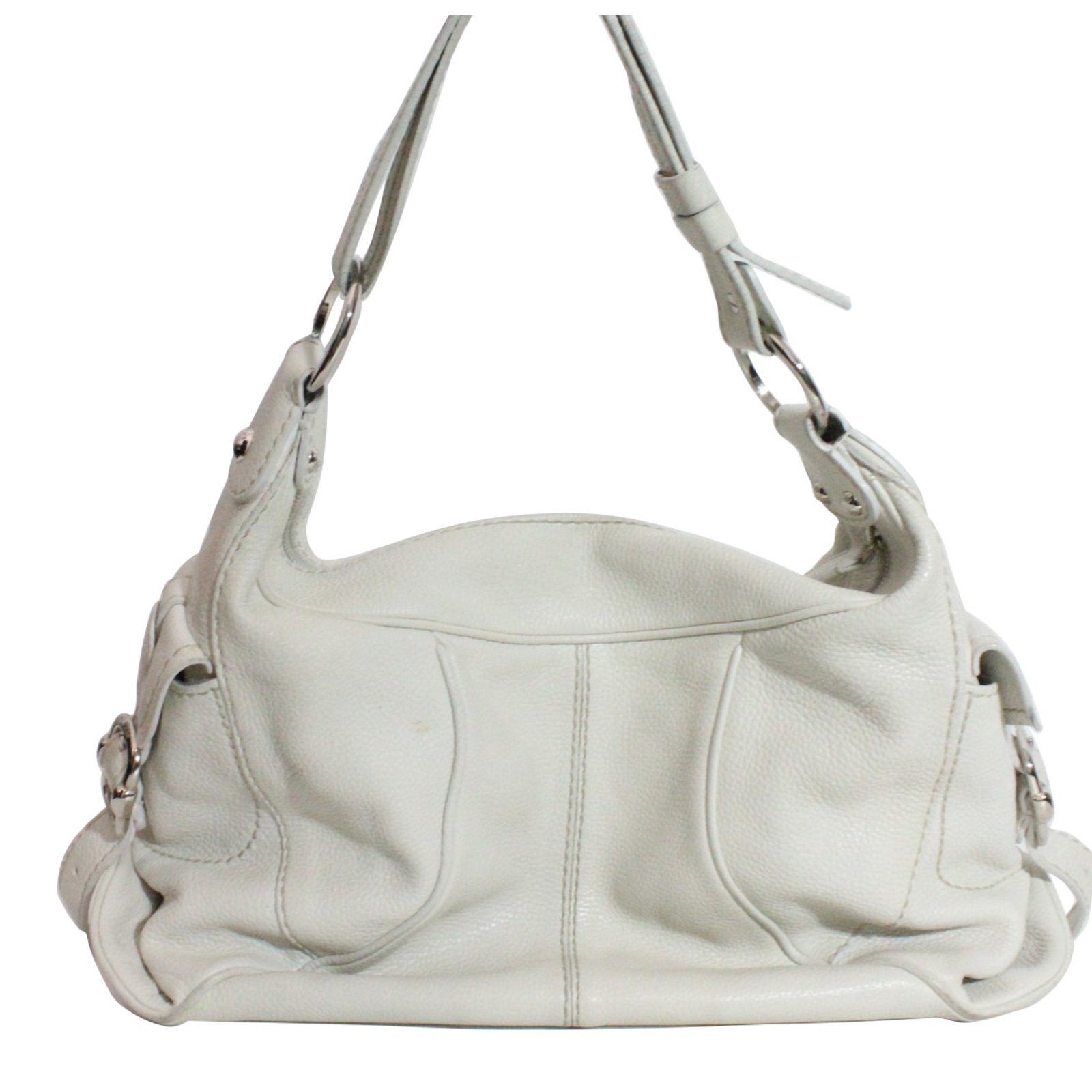 Tod's White handbag Leather ref.28646 - Joli Closet