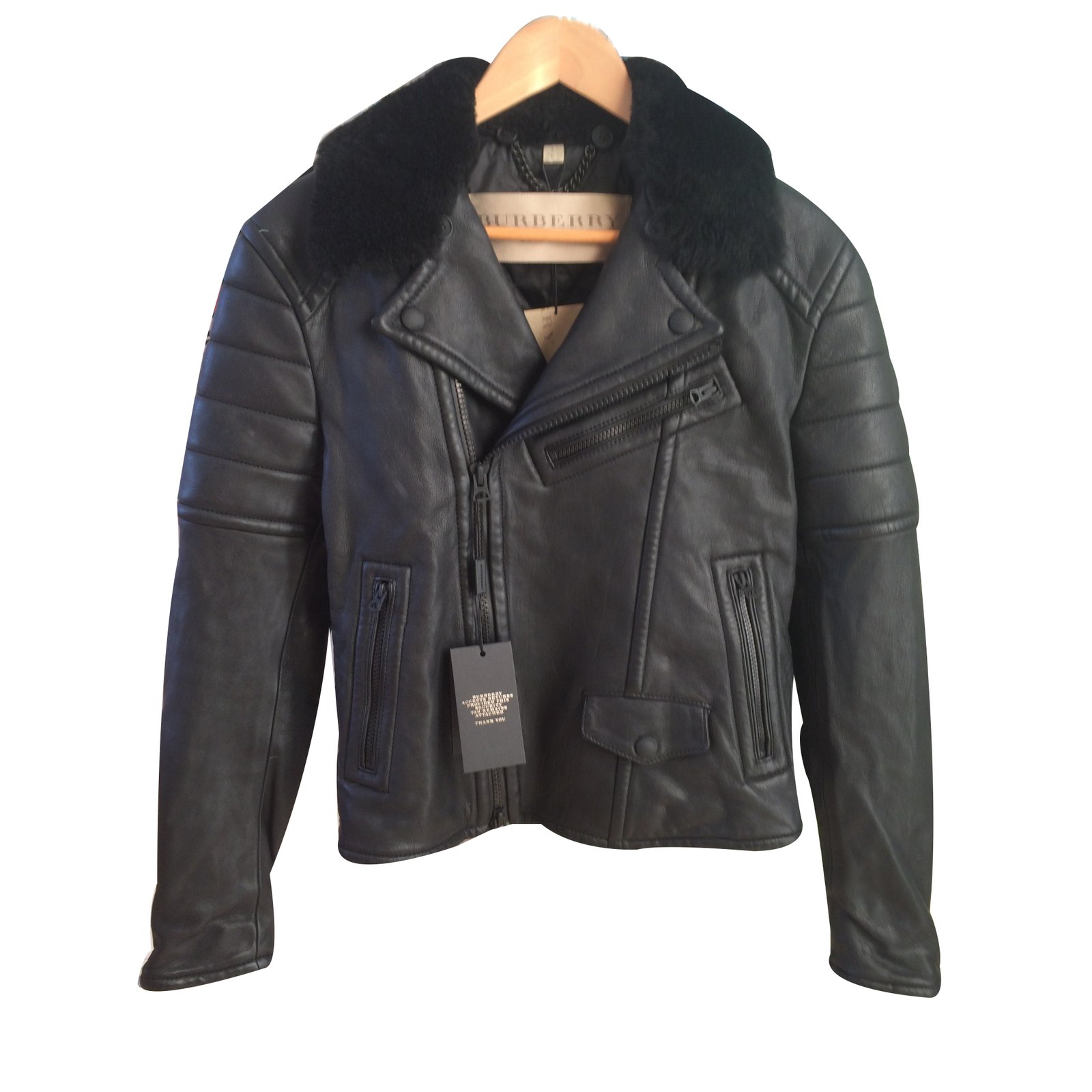 burberry brit leather biker jacket