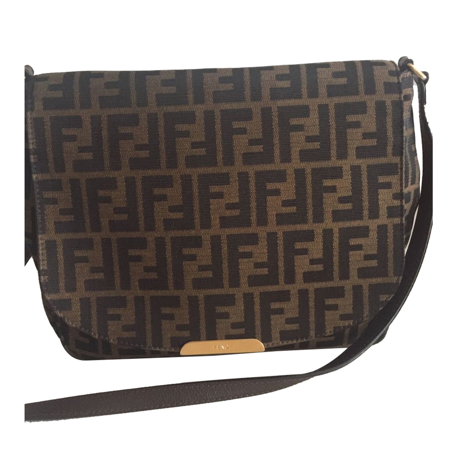 Fendi Zucca print bag Handbags Leather 