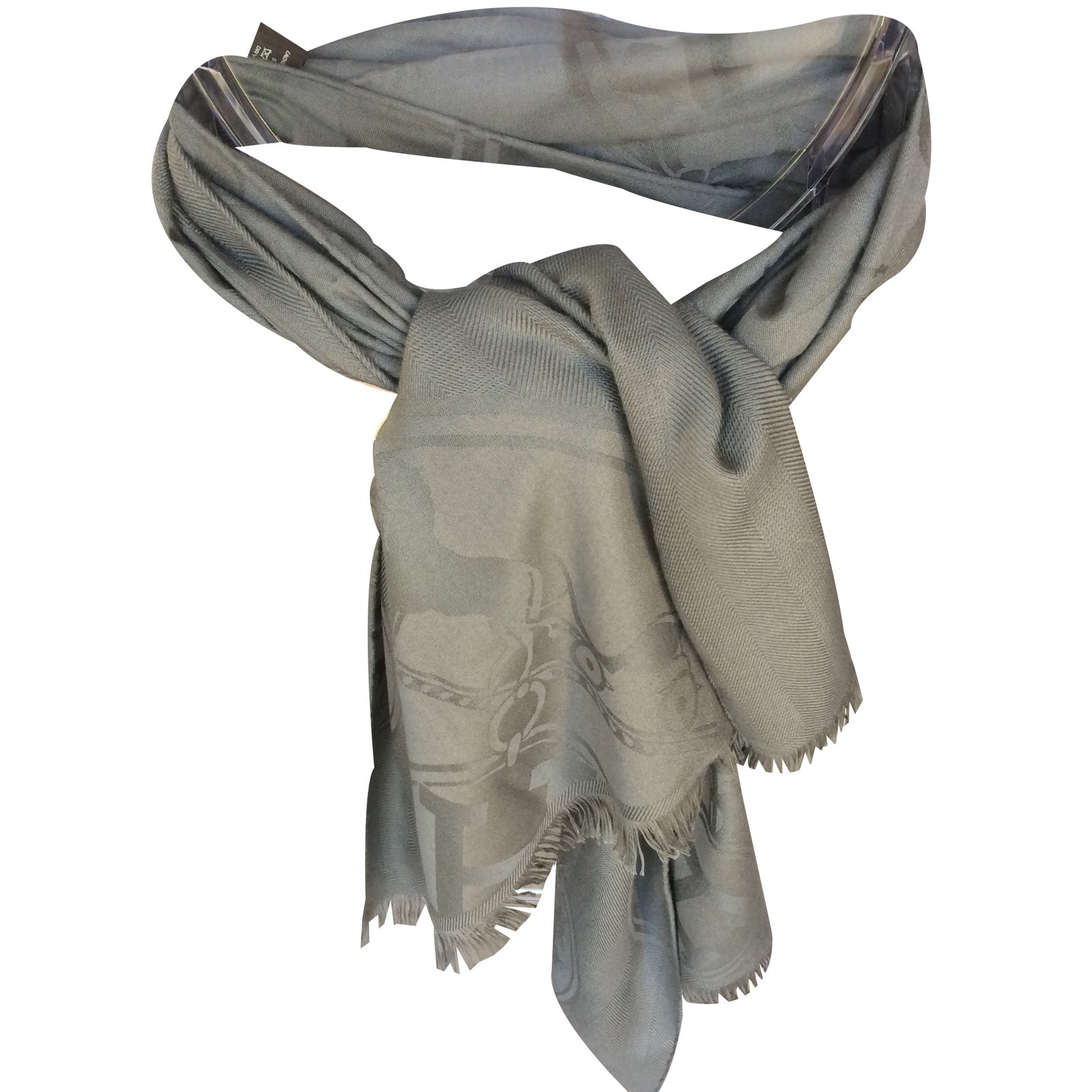 hermes grey scarf