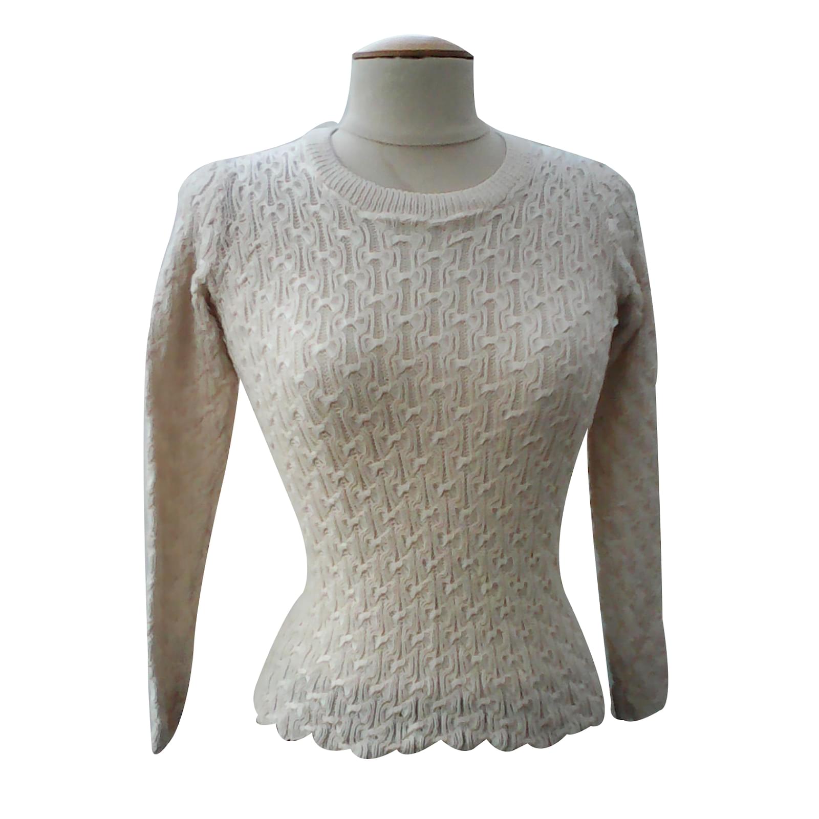 Christian Dior Sweater Beige Cotton ref.29125 - Joli Closet