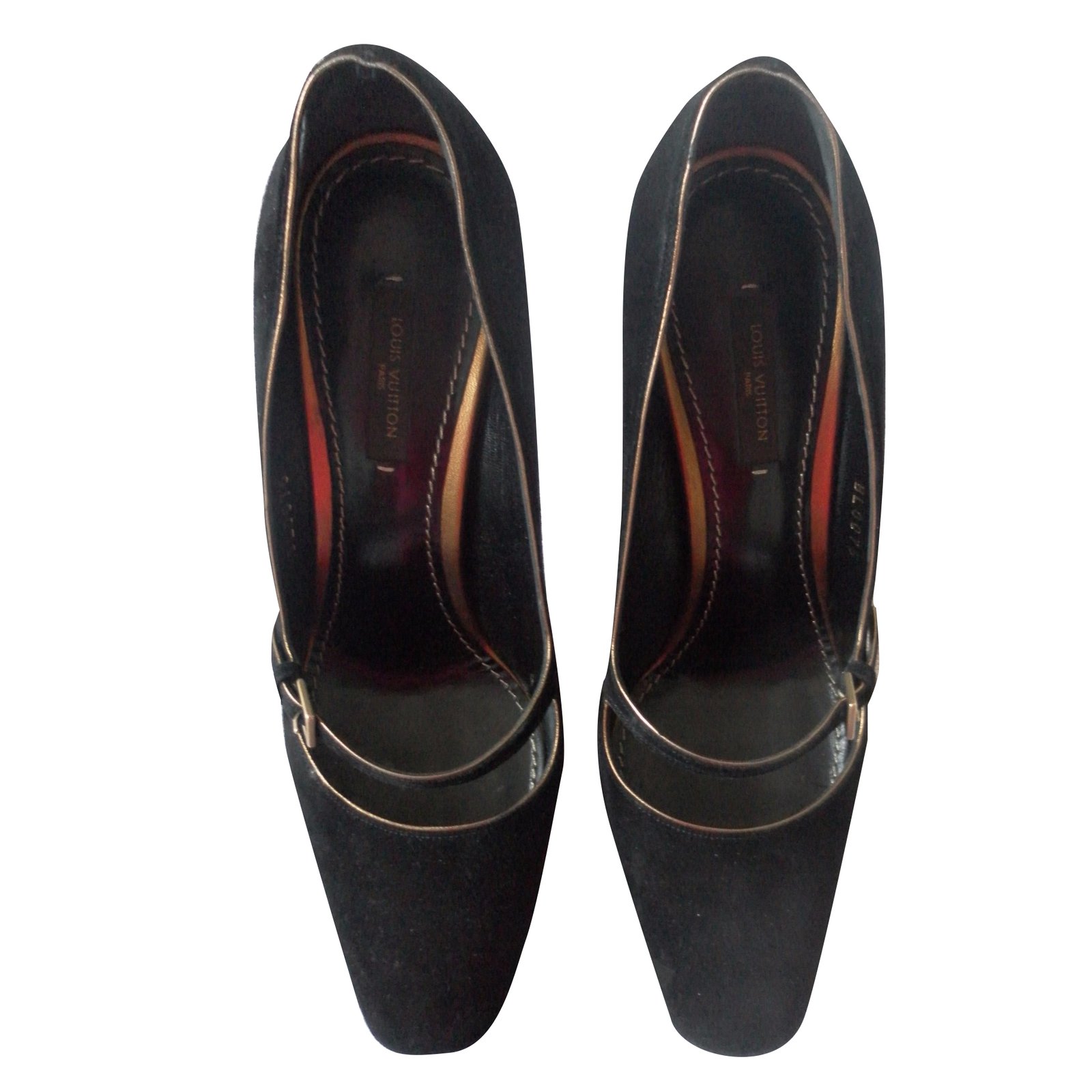 Louis Vuitton LV Black high-heels Suede ref.29446 - Joli Closet