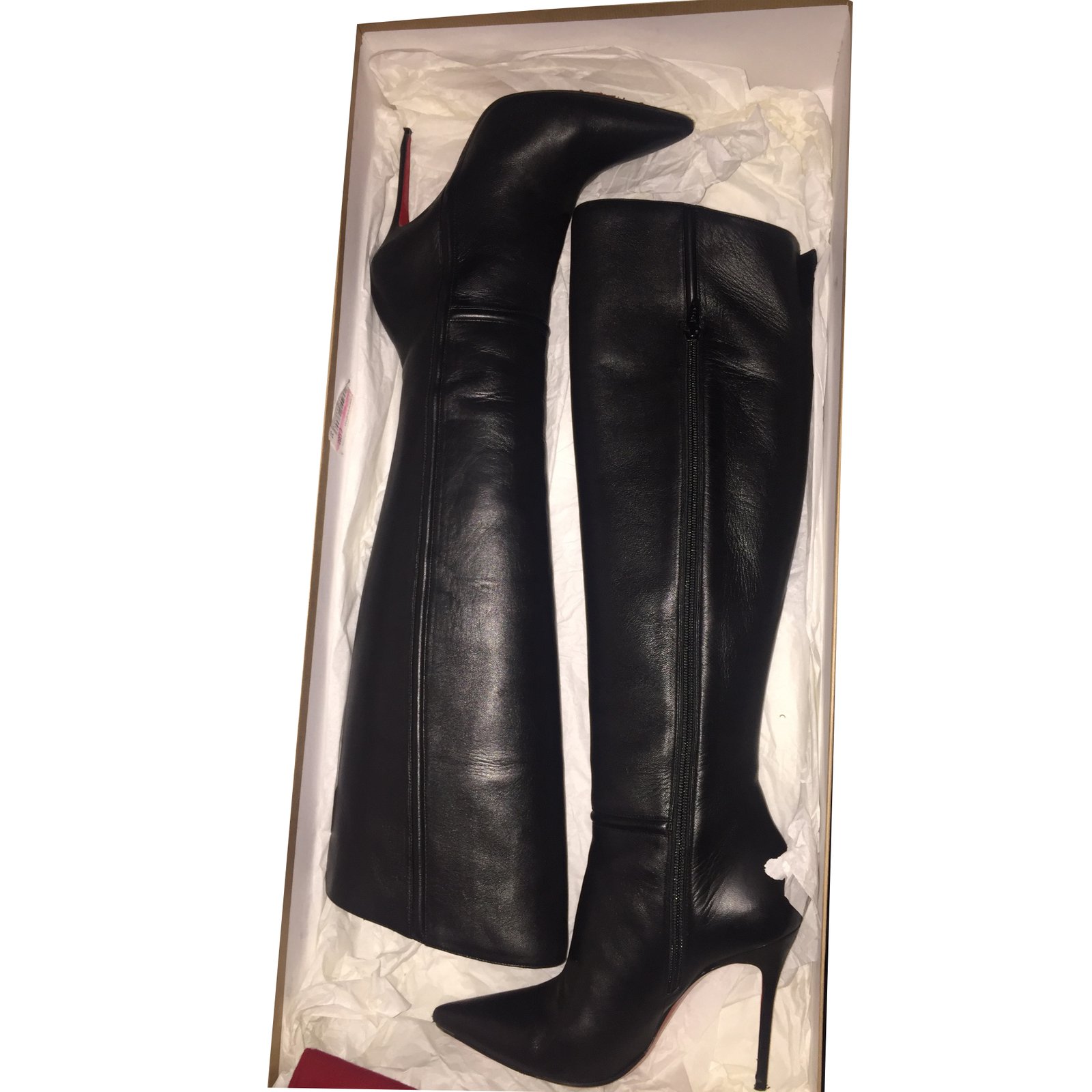 Christian Louboutin Boots Black Leather ref.58579 - Joli Closet