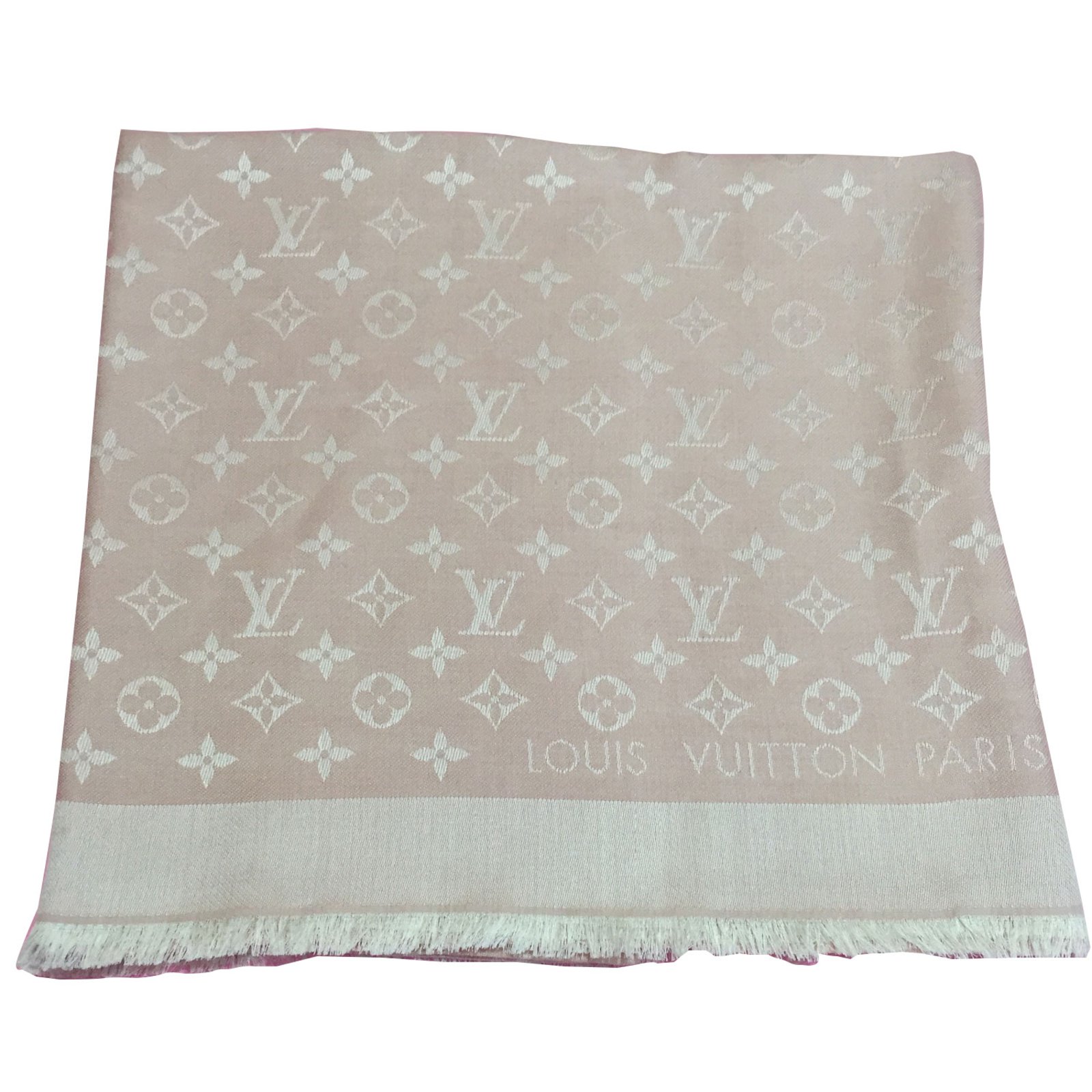 Louis Vuitton Monogramm scarf Pink Wool ref.30052 - Joli Closet