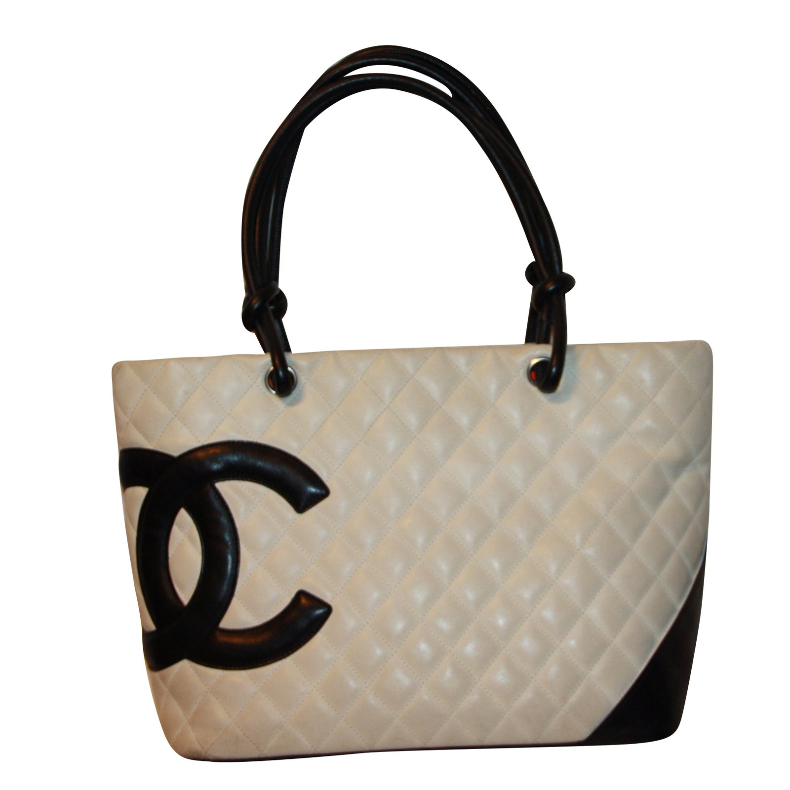 Large Chanel Cambon bag Beige Leather ref.30115 - Joli Closet