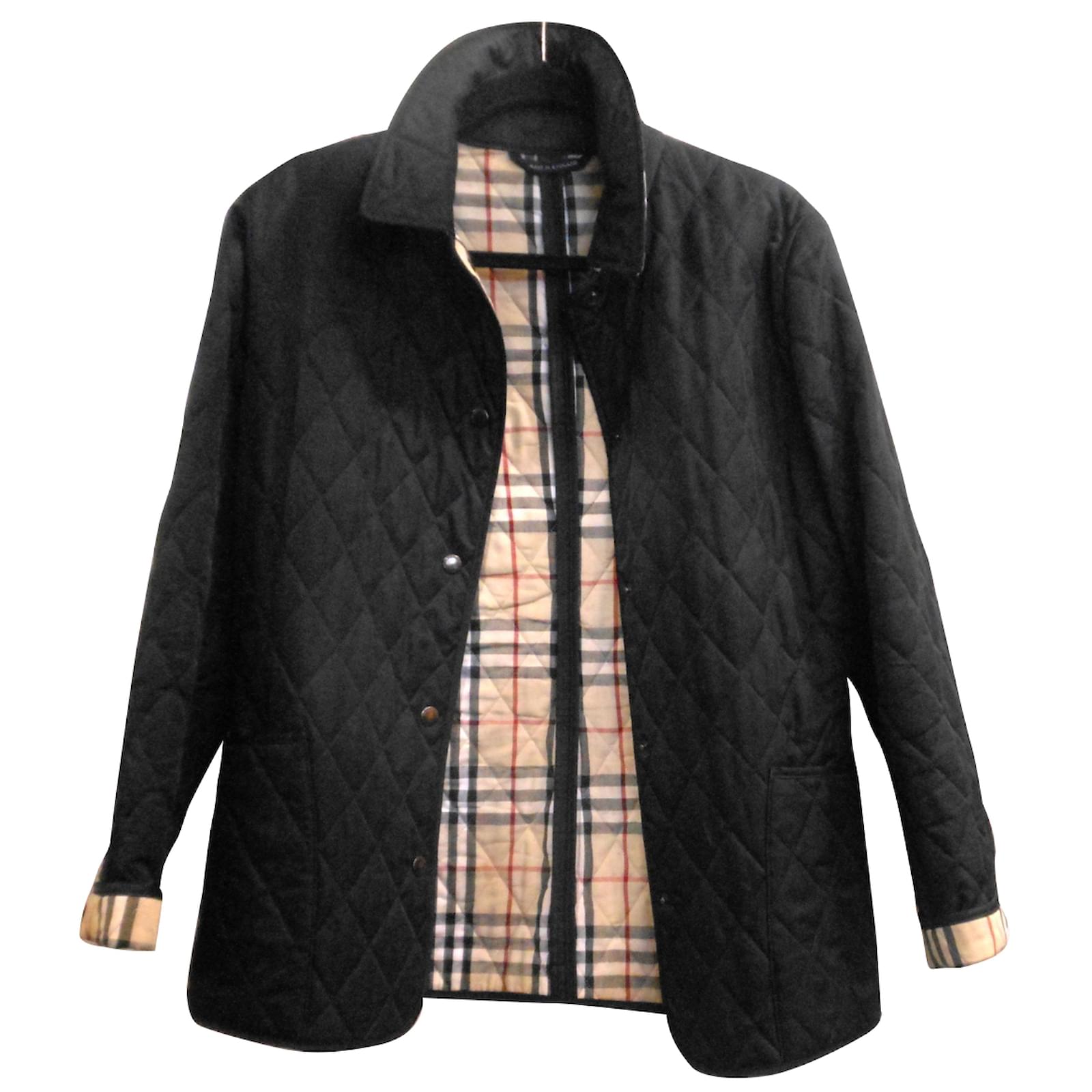 Burberry Mujer Chamarra Burberry Negra Precio Chaqueta Acolchada