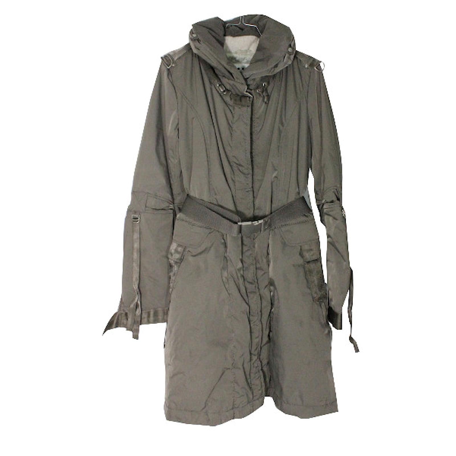 Marithé et François Girbaud Parka Khaki Polyester ref.30624 - Joli