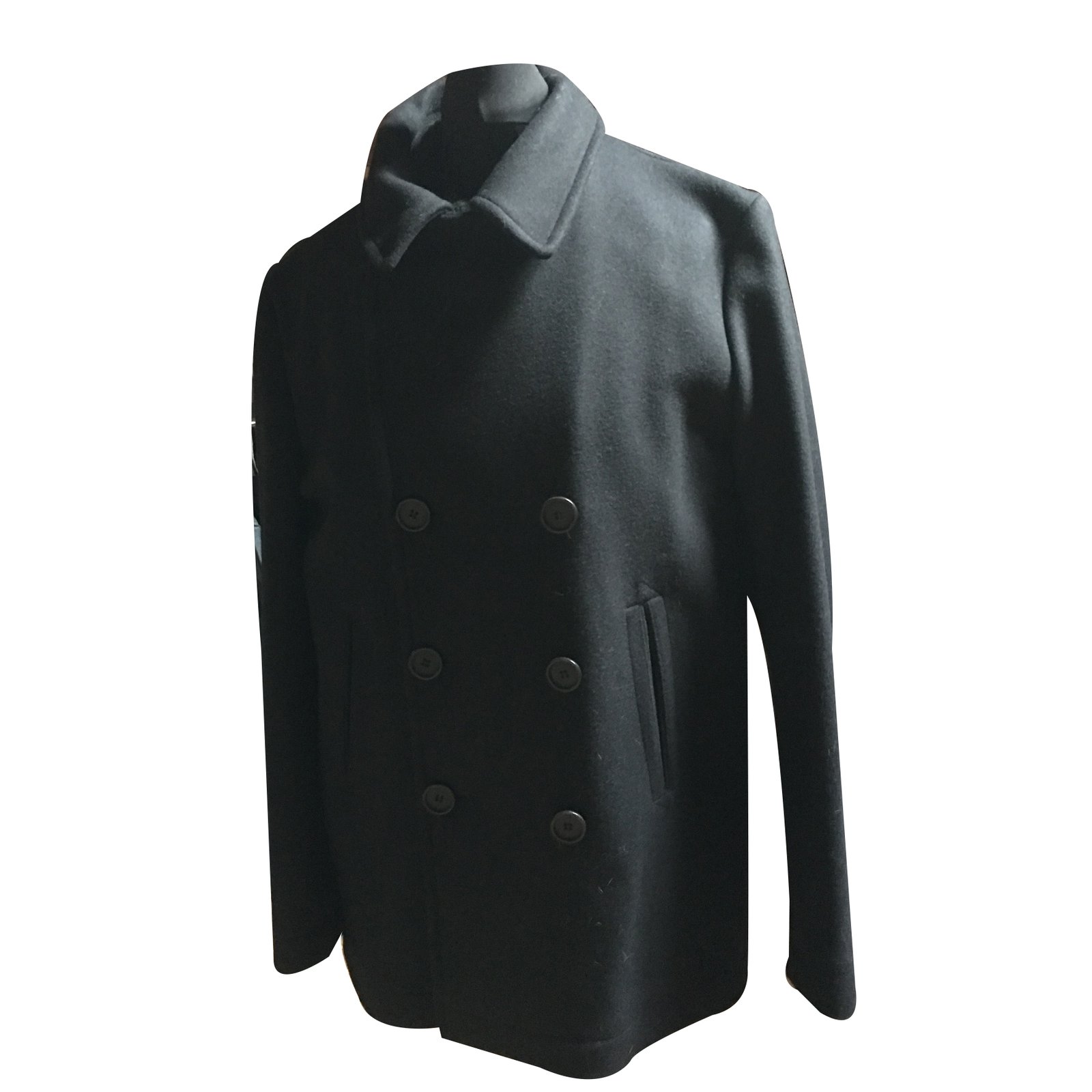 lacoste black coat