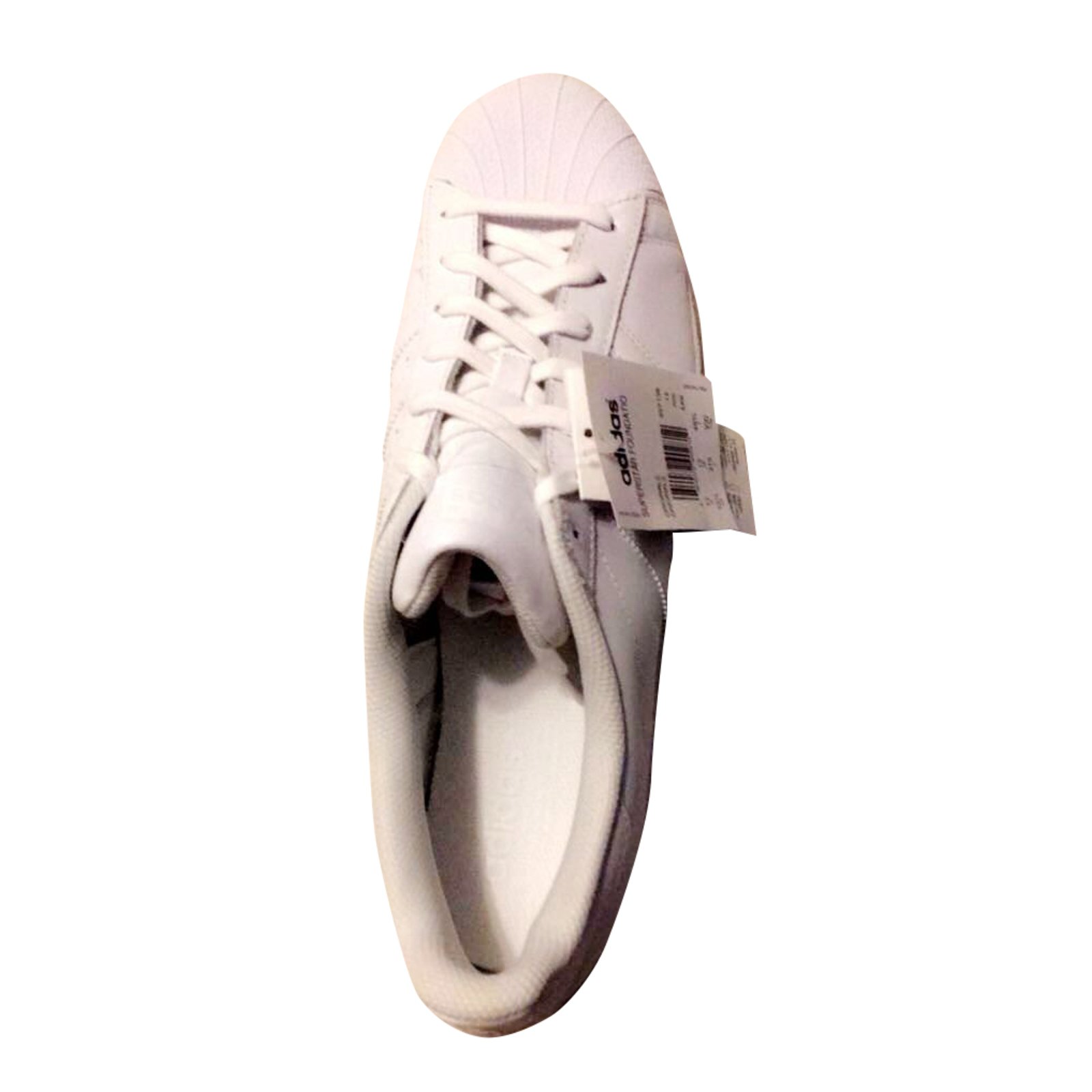 Uregelmæssigheder katalog Baby Adidas Superstar foundation White Leather ref.31218 - Joli Closet