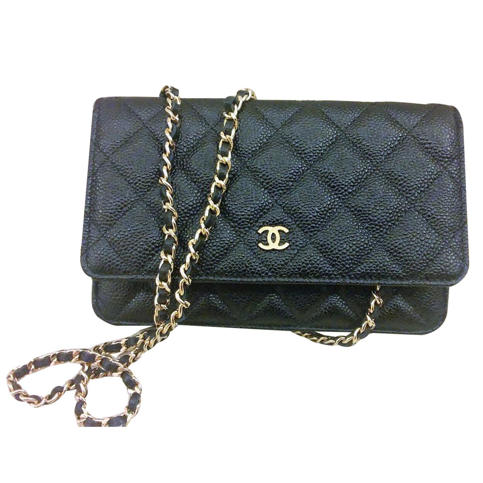 Chanel Small Clutch with classic chain Black Leather ref.32224 - Joli Closet