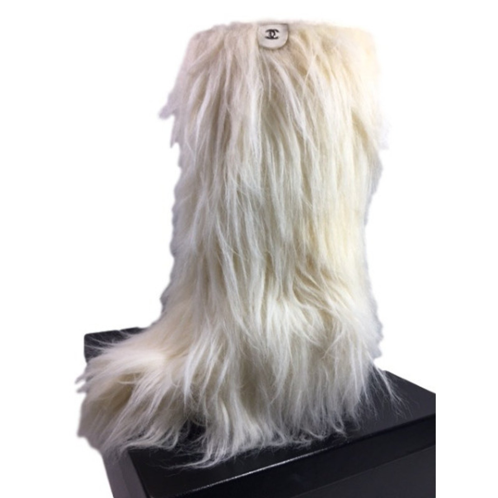 Chanel Fur boots Boots Fur White ref 