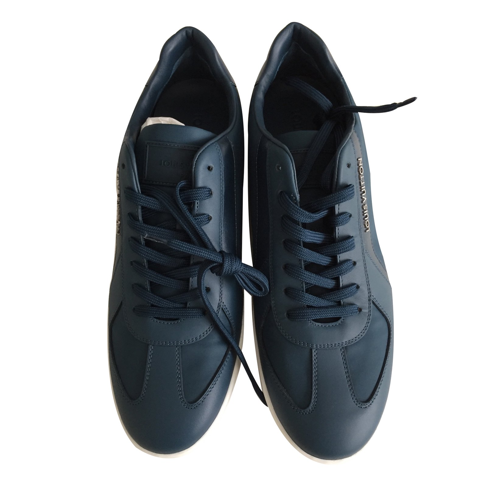 Louis Vuitton Metallic Blue Sneakers Leather Patent leather ref