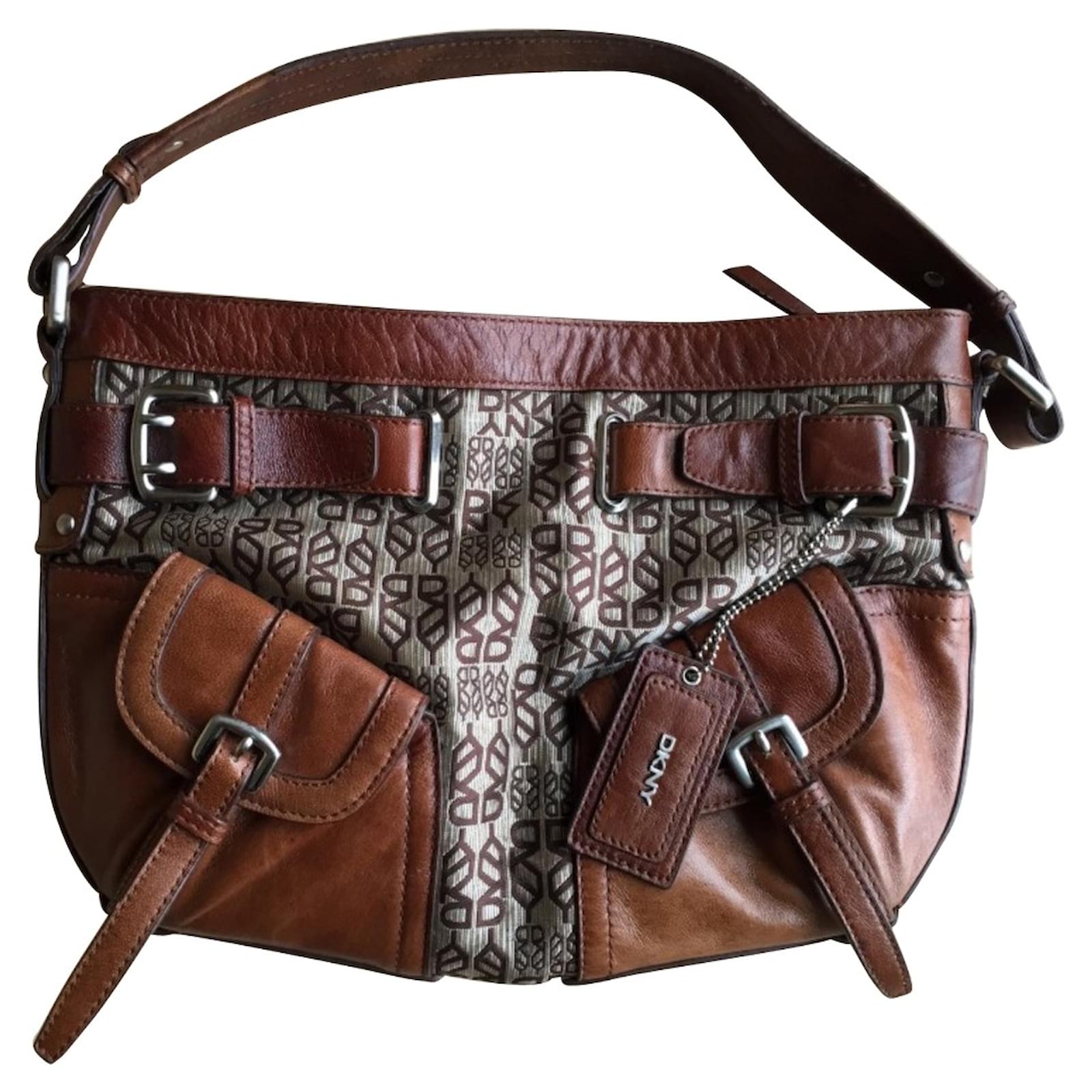 Dkny Handbags Leather Brown Ref 32772 Joli Closet Dkny Handbags Leather Brown Ref 32772