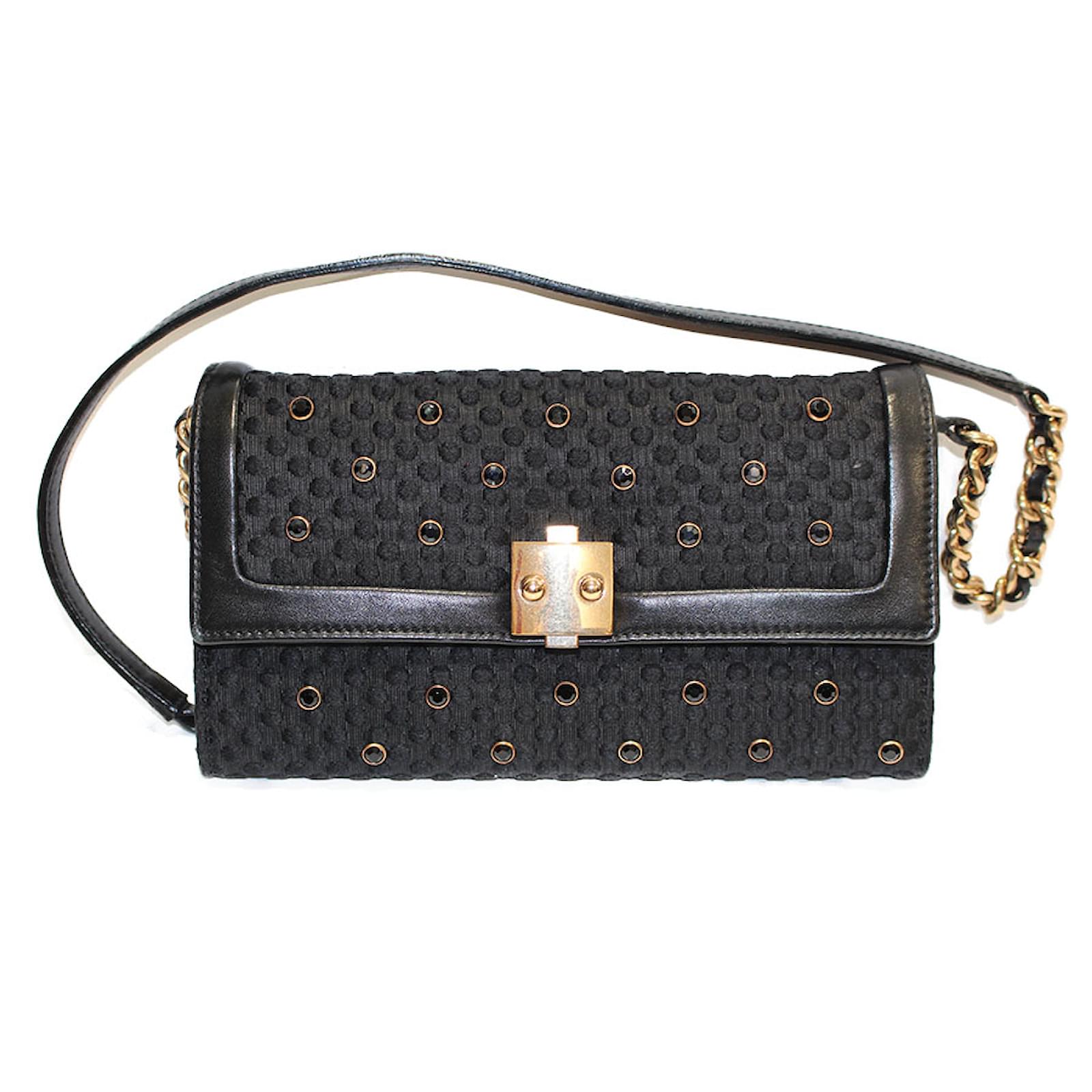 Marc Jacobs Black Swarovski Cristals Handbag Handbags Leather Cloth Marc Jacobs Black Swarovski Cristals Handbag Handbags Leather Cloth Golden Ref 33106