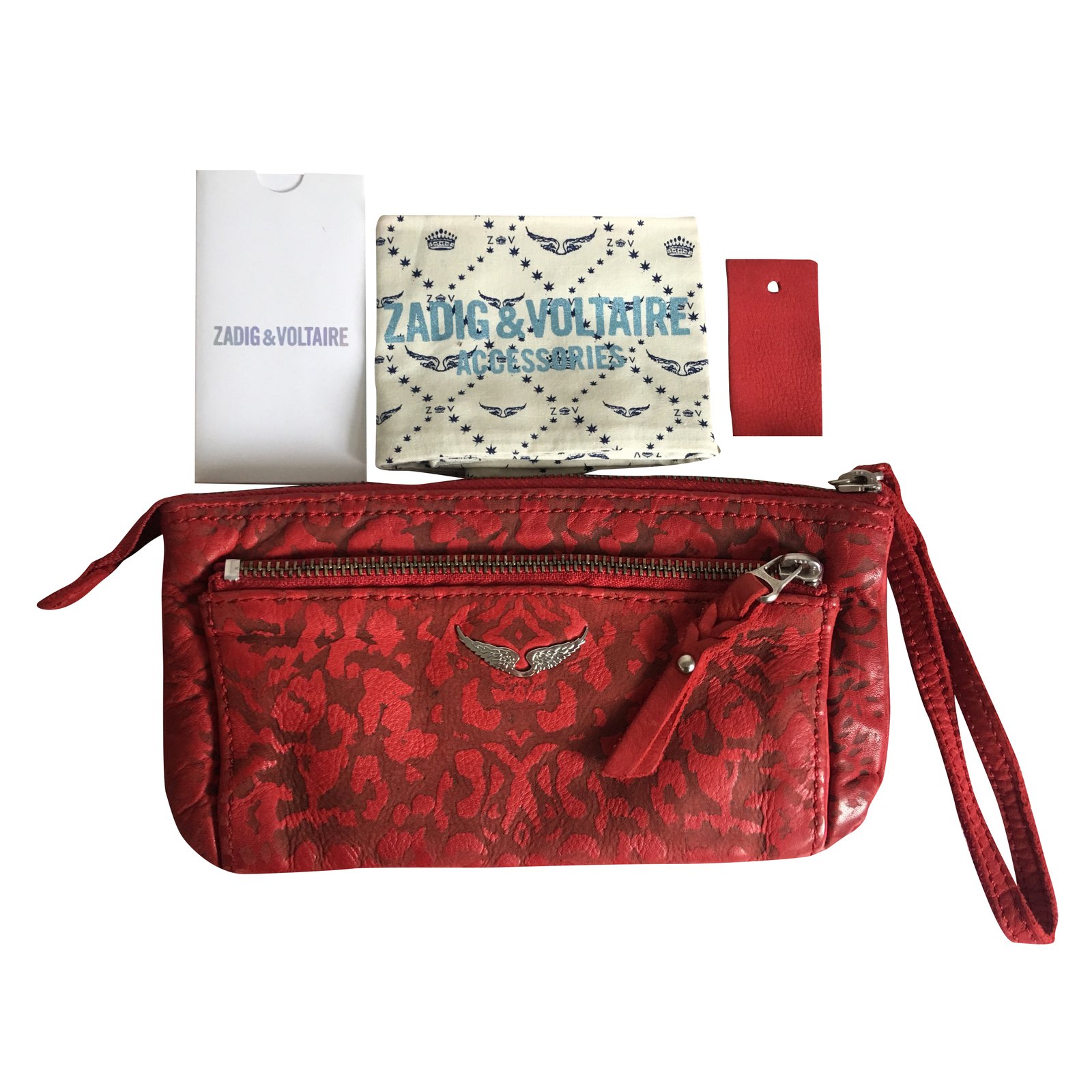 Zadig & Clutch Red Leather ref.33374 -