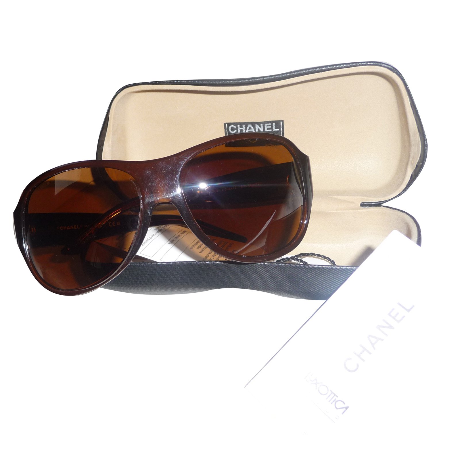 Chanel Sunglasses Brown Plastic ref.33376 - Joli Closet