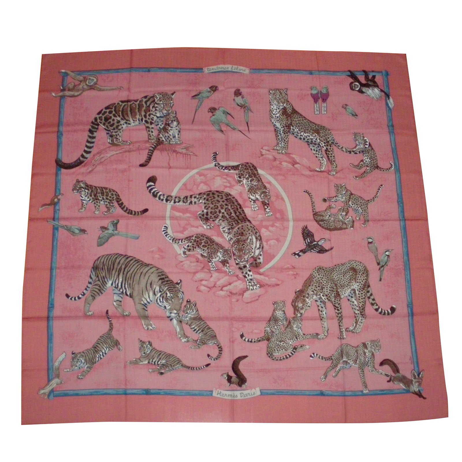 hermes tendresse feline scarf