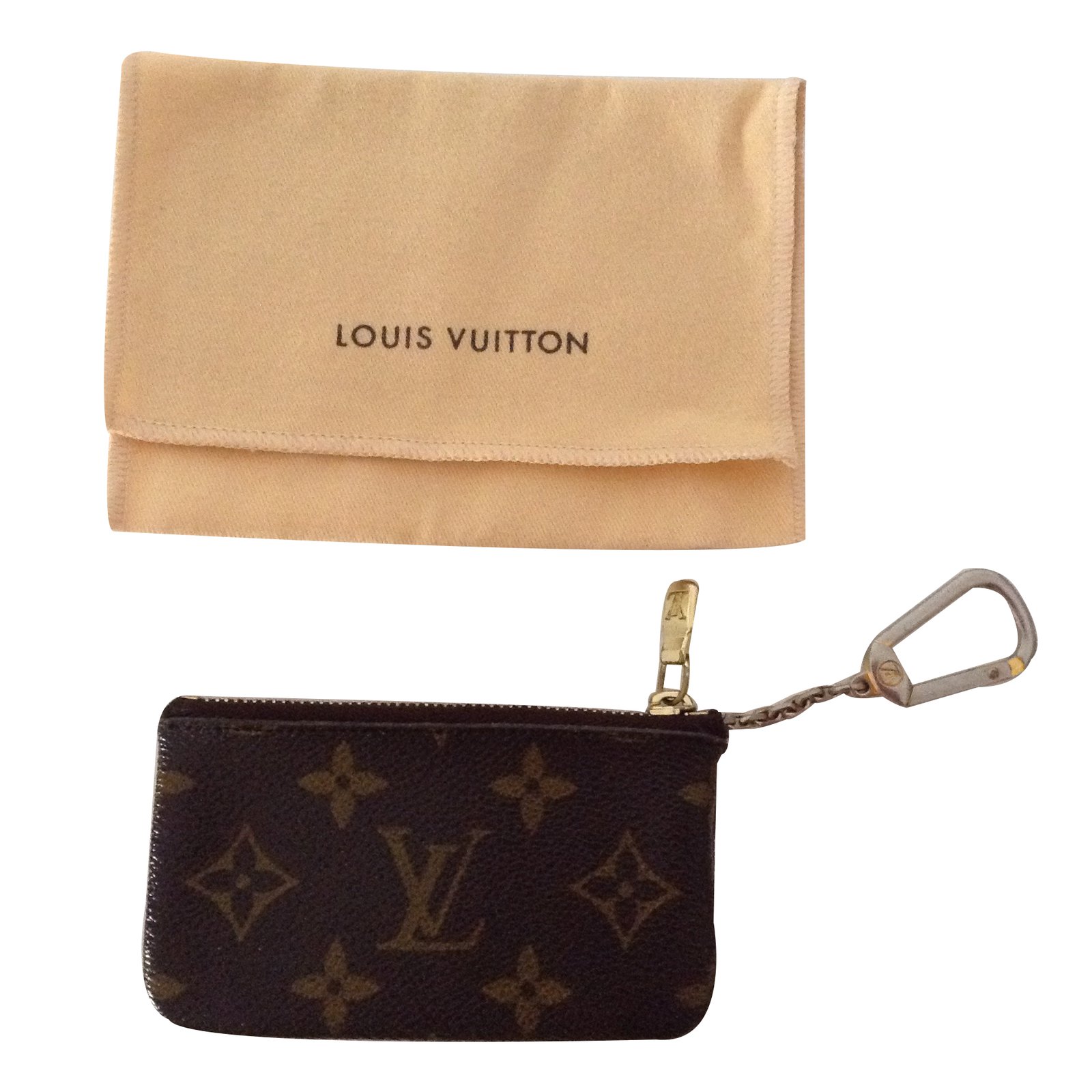 Louis Vuitton Coin Purse Key Case Pochette Cle Monogram Brown