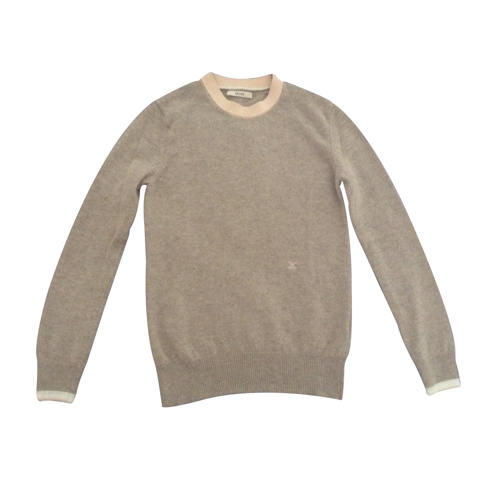 Céline Sweater Beige Cashmere ref.33753 - Joli Closet