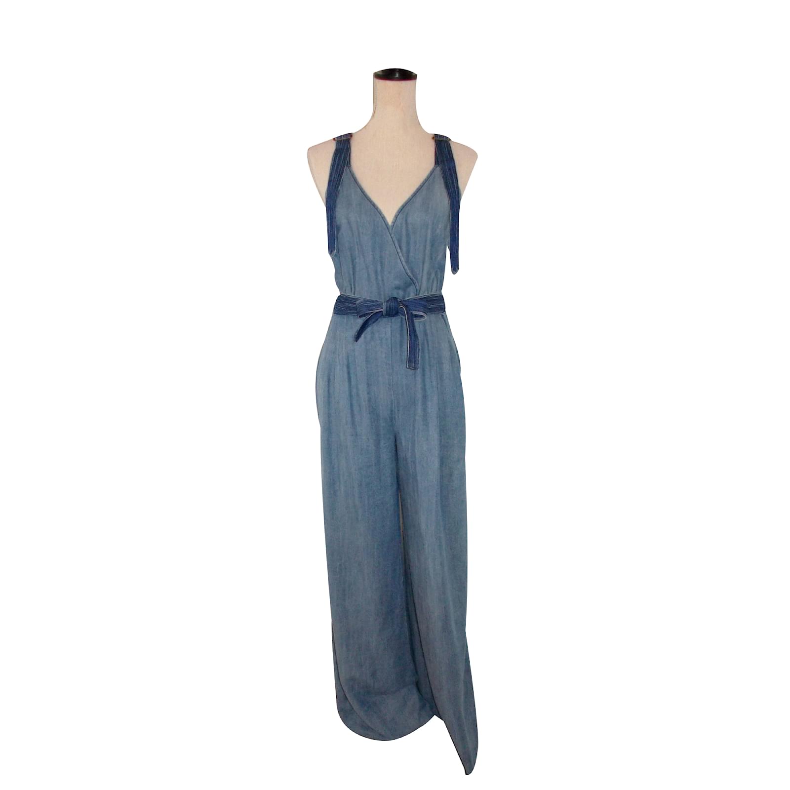 blue denim 34 jumpsuit