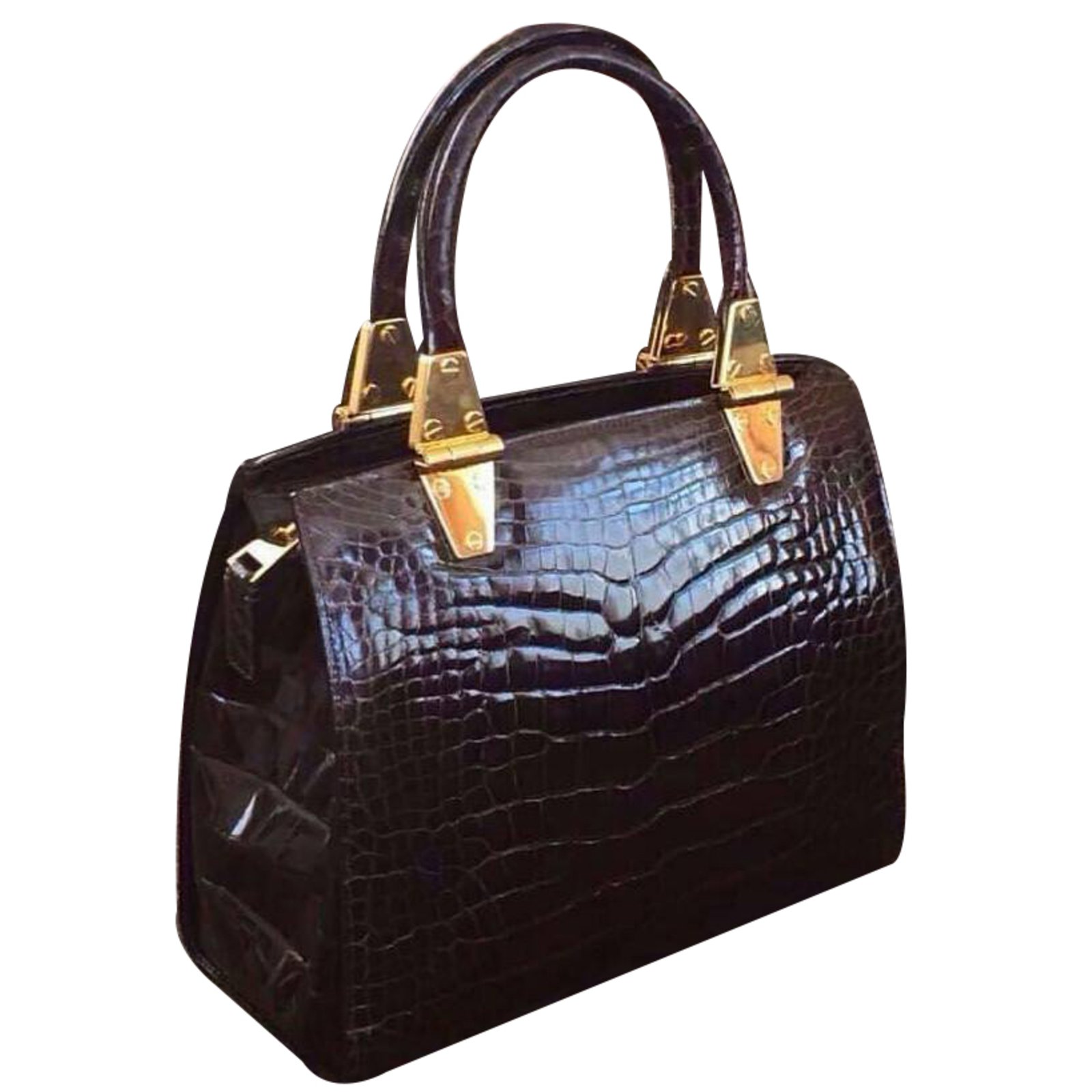 Tom Ford Crocodile hand bag Dark red Exotic leather  - Joli Closet