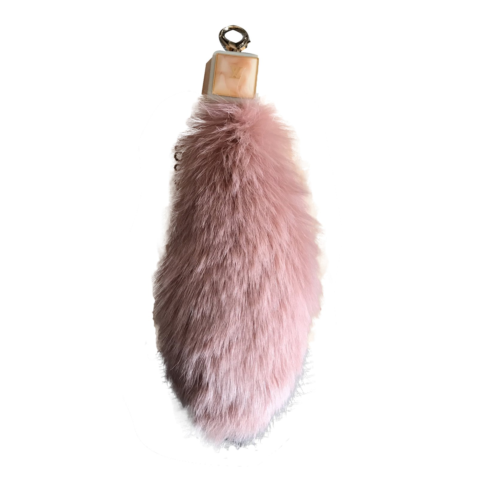 Louis Vuitton Bag charms Silvery Pink Fur ref.34473 - Joli Closet