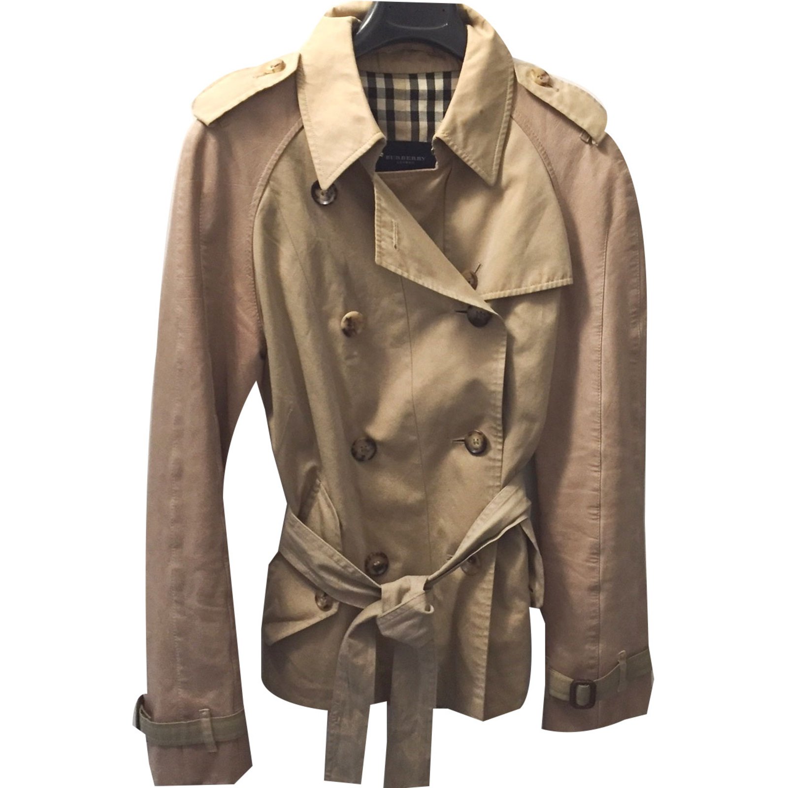 Burberry Trench coats Beige Leather Cotton  - Joli Closet