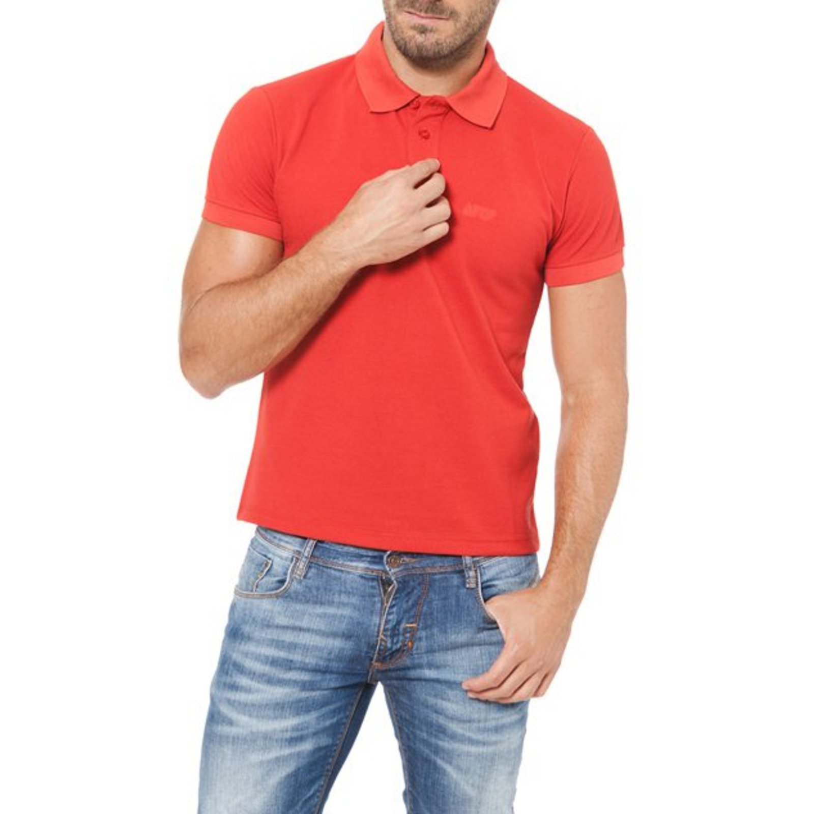 red polo jeans