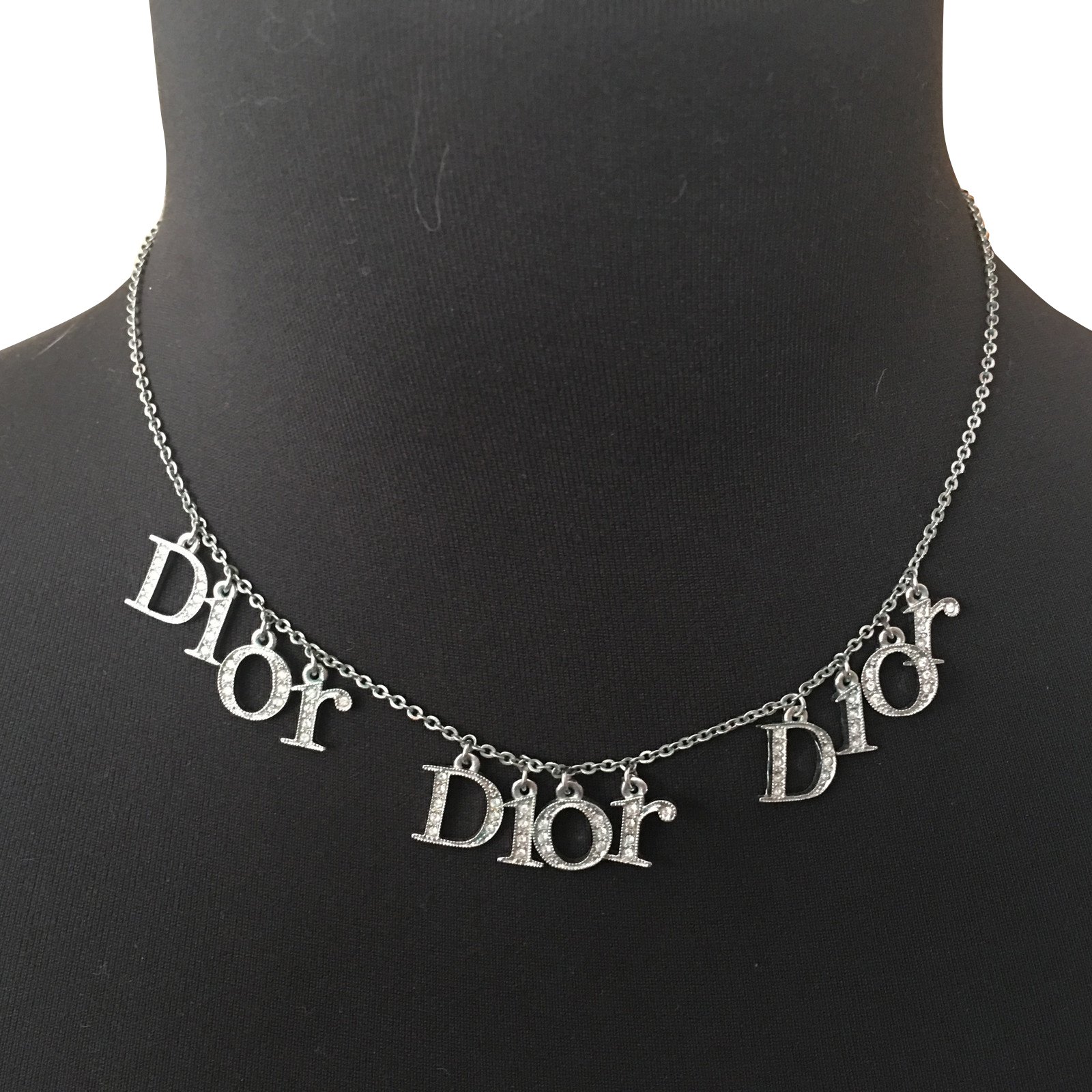 dior monogram necklace