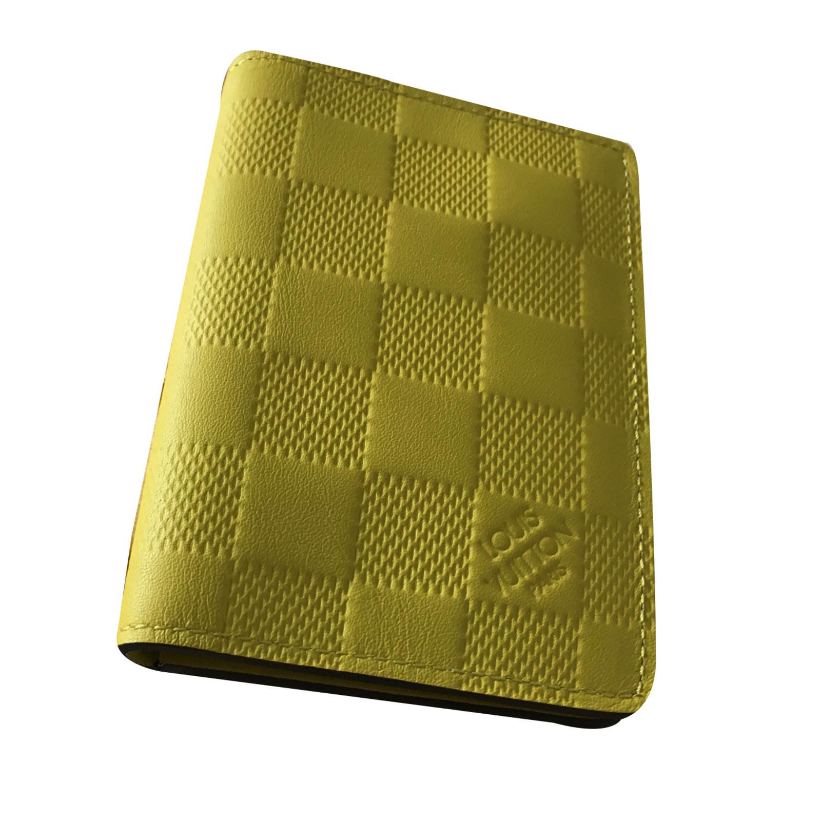Louis Vuitton Porte carte Yellow Leather ref.35686 - Joli Closet