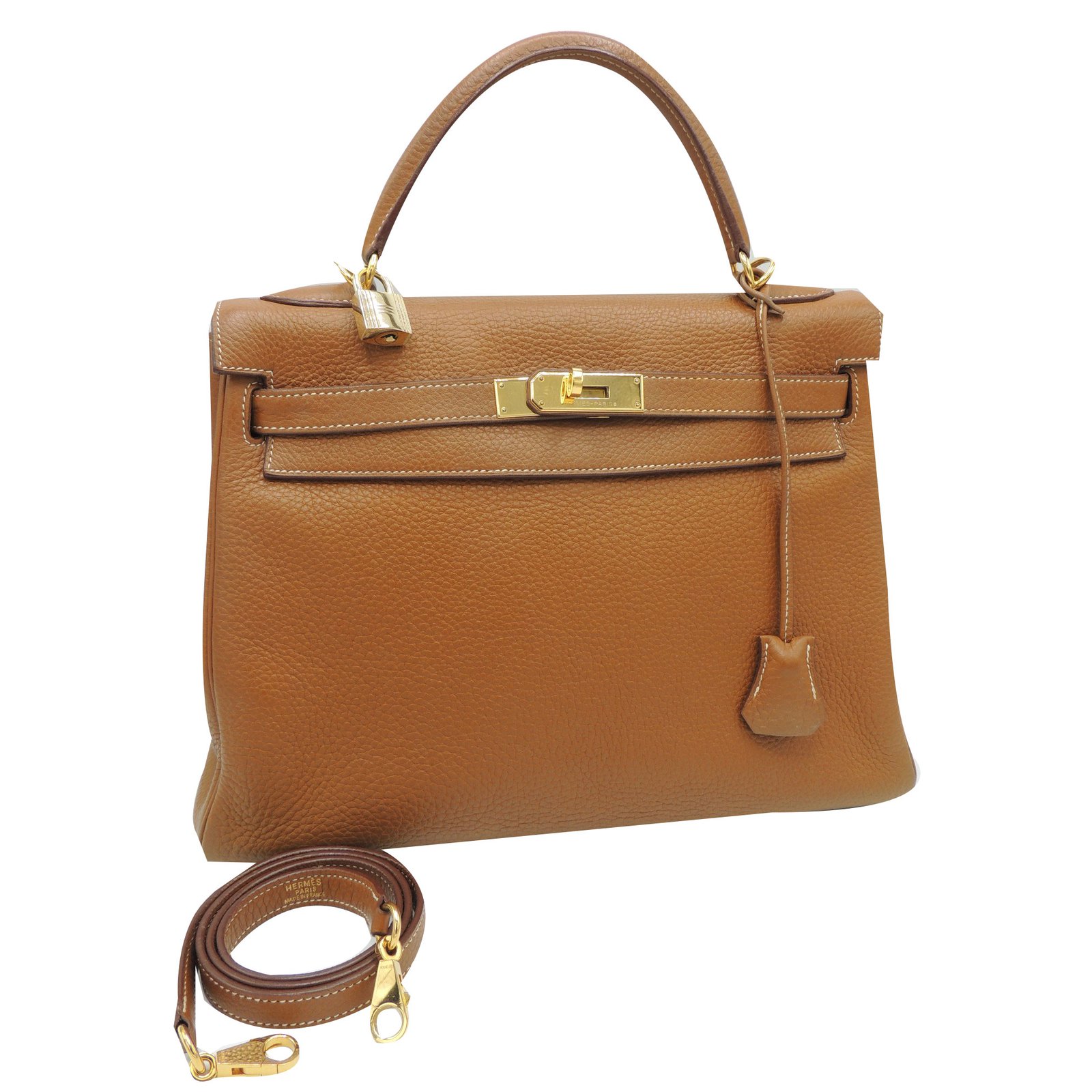 Hermès Hermes bag - Kelly 2 GO Beige Leather ref.552373 - Joli Closet